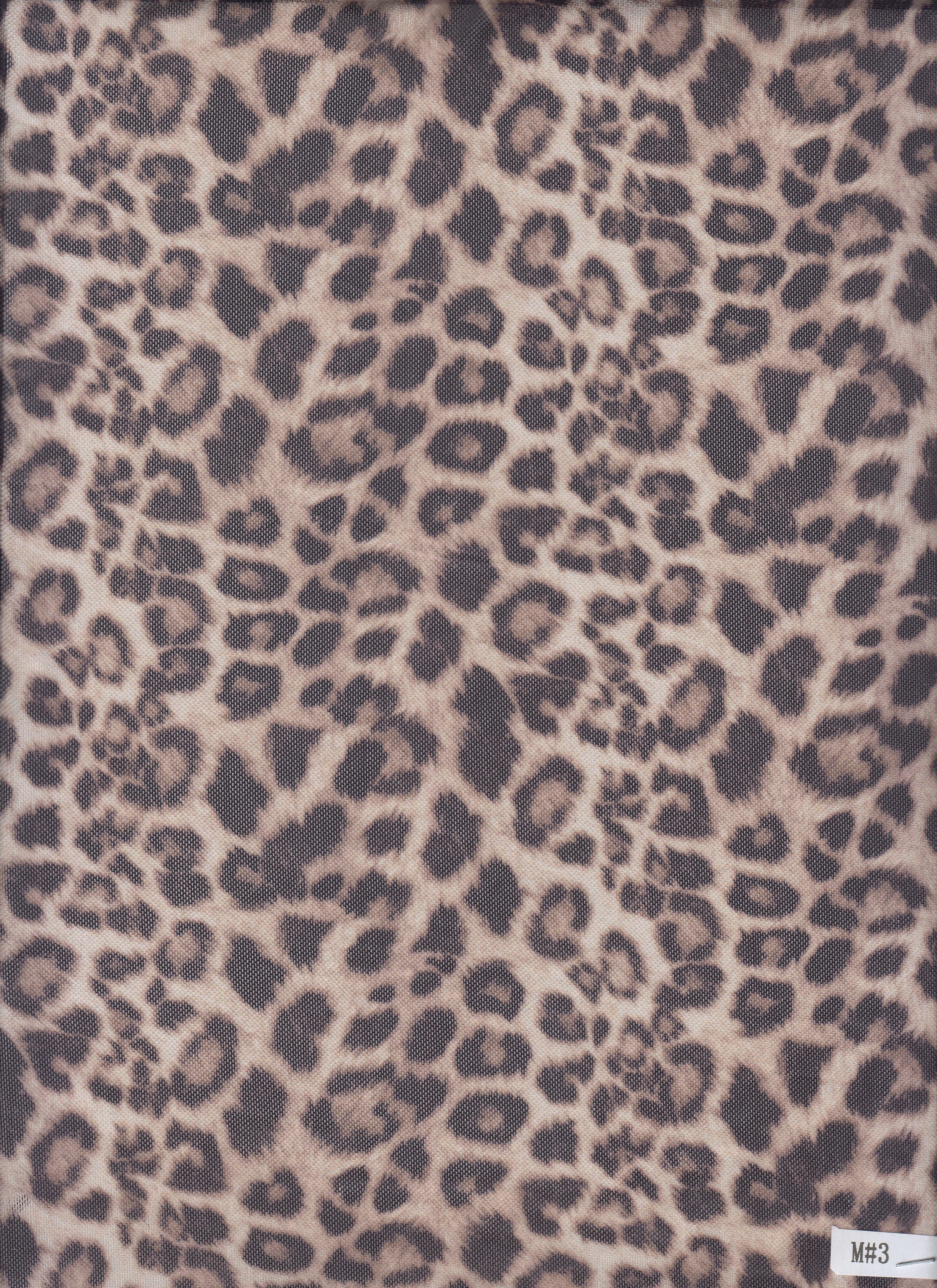 MESH-SE20351D BROWN ANIMAL BLOUSE BODYSUIT CAMI DIGITAL PRINT FLOCKING LOUNGEWEAR MESH POLYESTER SPANDEX STRETCH TOPS TUNICS