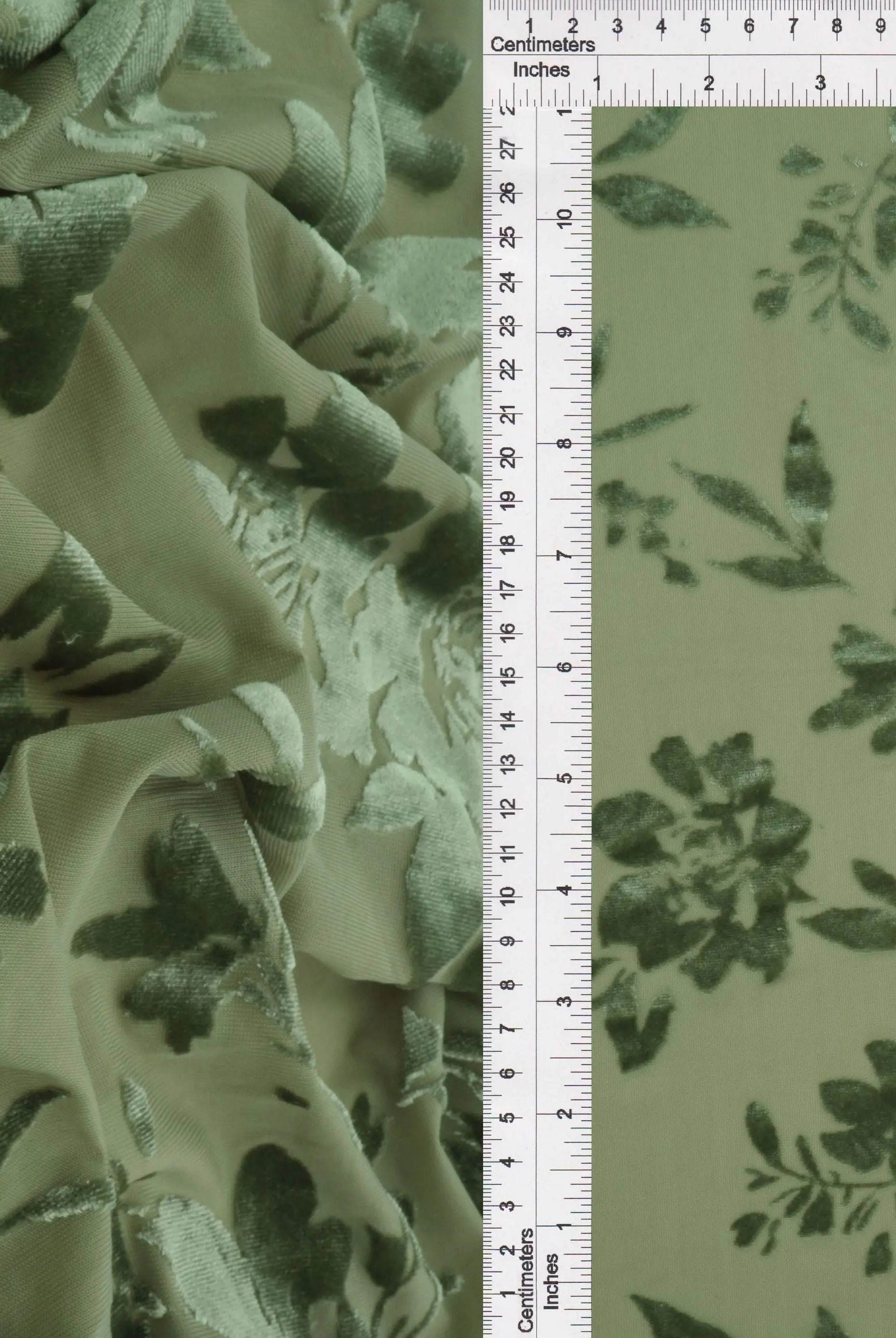 KNT3869-MS11375 OLIVE VINTAGE BLOUSE BODYSUIT BOTTOMS BURNOUT CAMI DRESS FLORAL GREEN KNIT NYLON PANTS POLYESTER PRINT-B SPANDEX STRETCH TOPS TUNICS