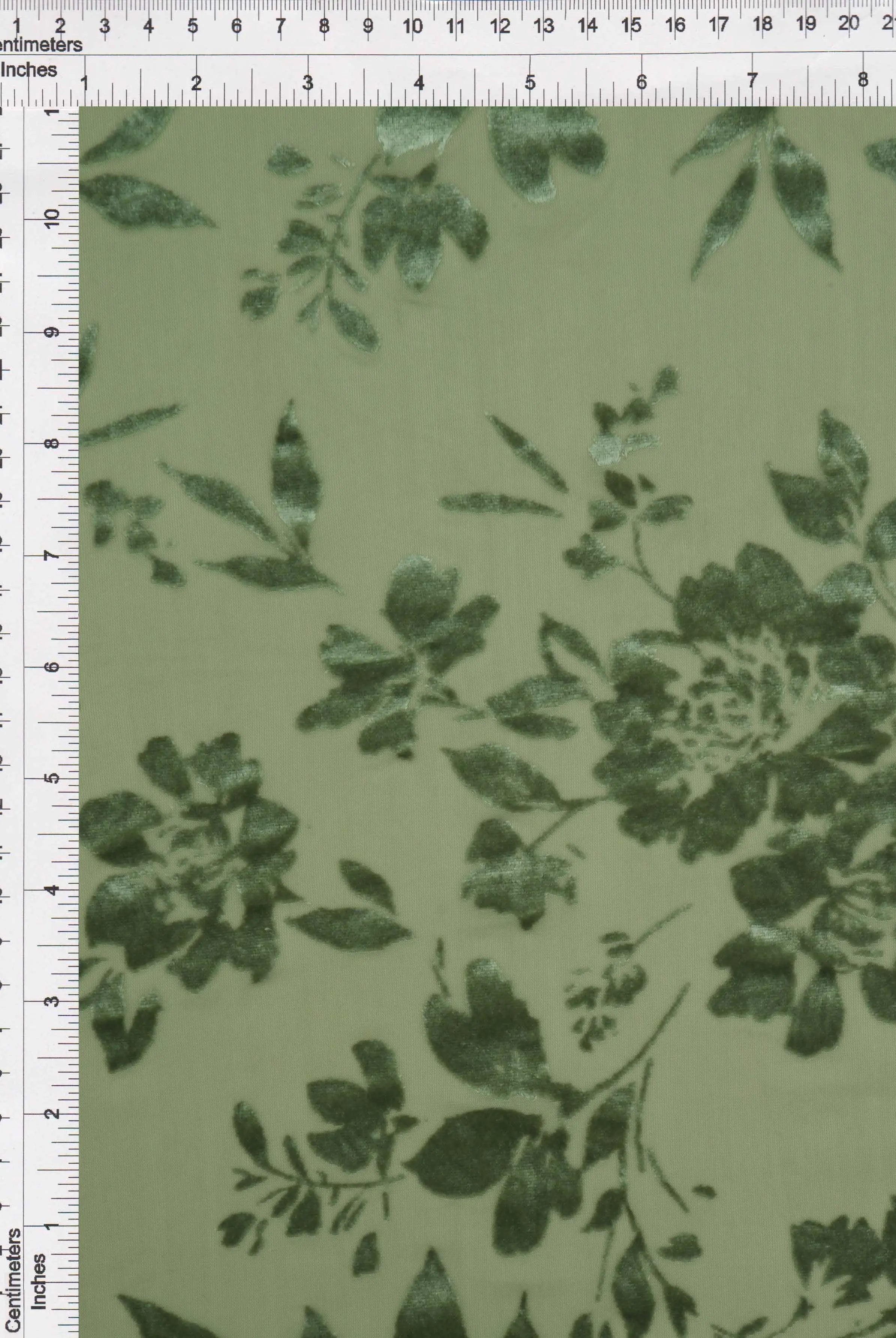KNT3869-MS11375 OLIVE VINTAGE BLOUSE BODYSUIT BOTTOMS BURNOUT CAMI DRESS FLORAL GREEN KNIT NYLON PANTS POLYESTER PRINT-B SPANDEX STRETCH TOPS TUNICS