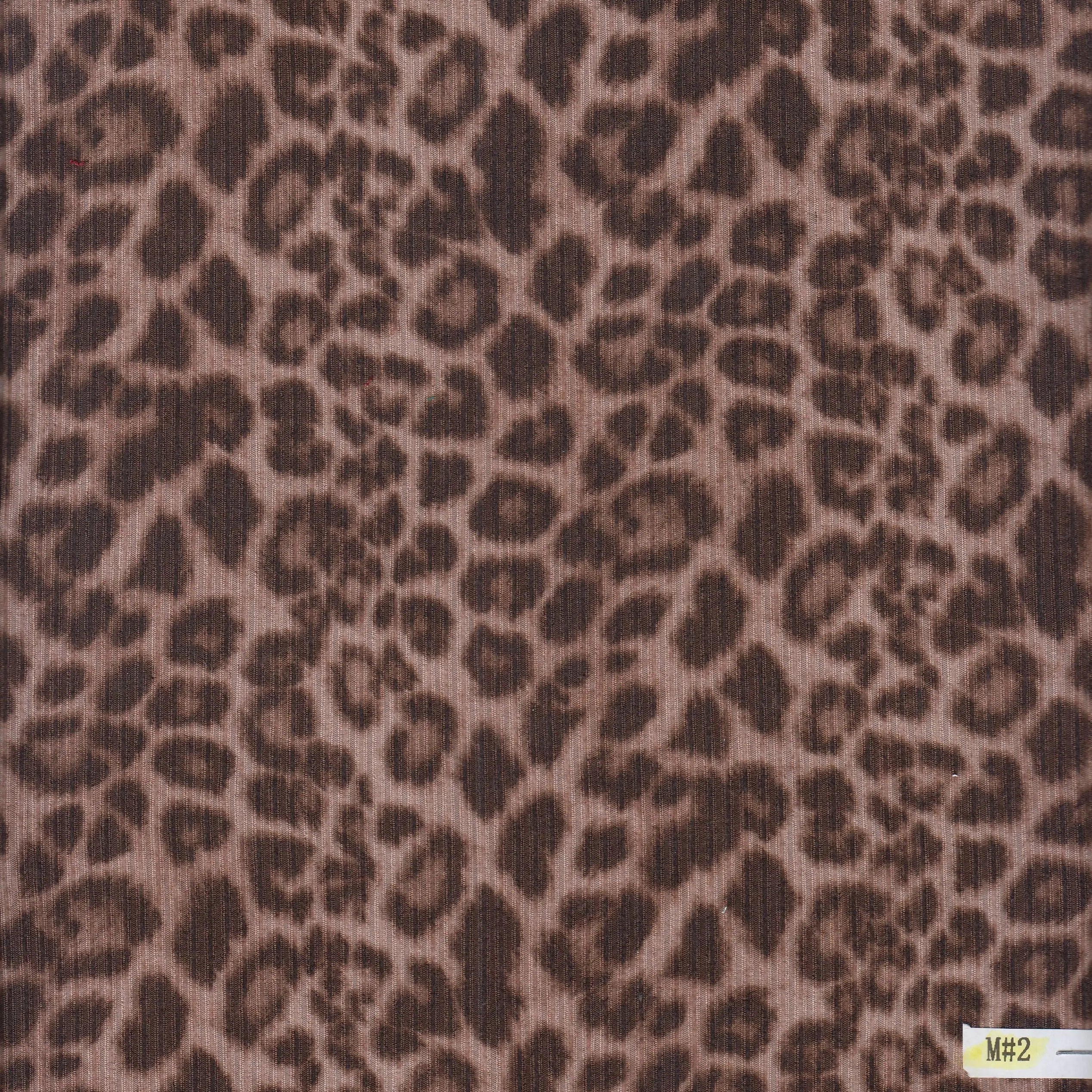 KNT3422-SE20351 BROWN ASH ANIMAL BODYSUIT CAMI DRESS KNIT LEOPARD POLYESTER PRINT-B RIB 4X2 SKIRTS SPANDEX STRETCH TOPS YUMMY
