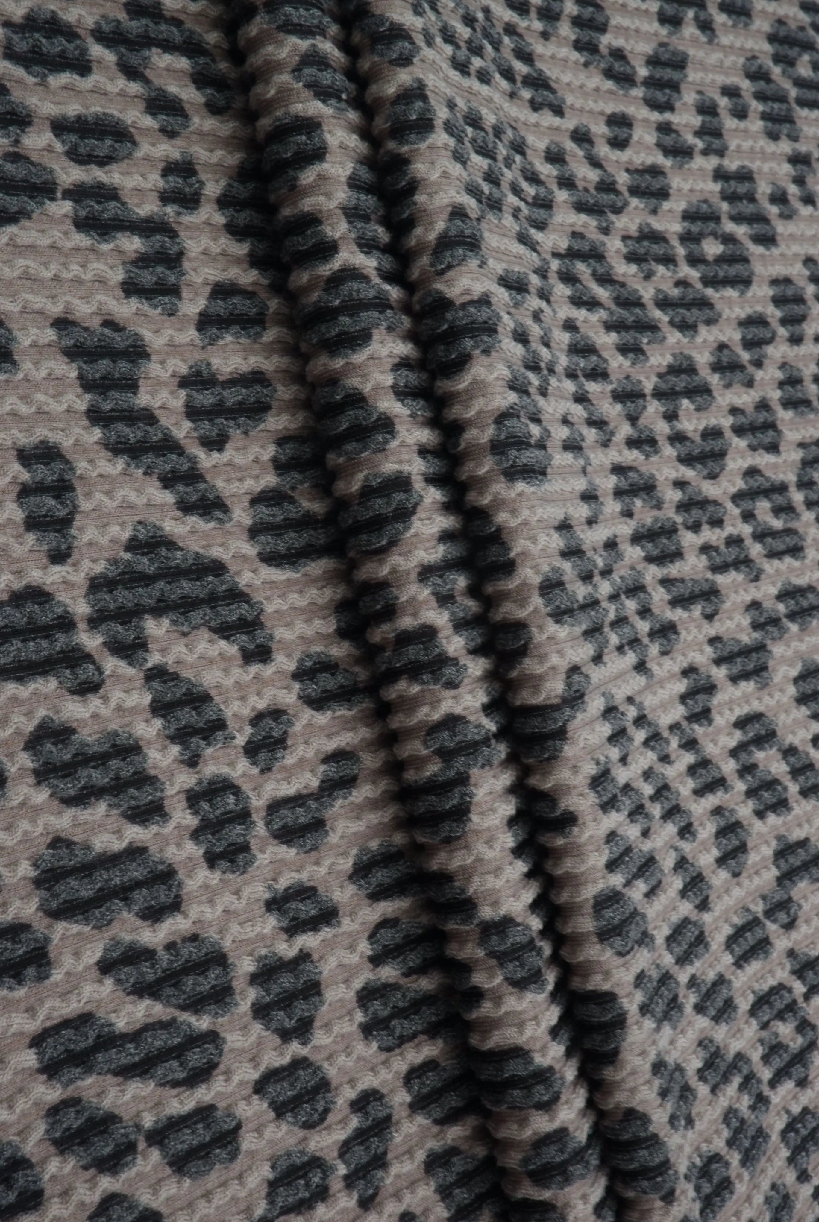 KNT4463-S304102 CHARCOAL ACTIVEWEAR ANIMAL BODYSUIT DOUBLE KNIT DRESS JACQUARD PANTS POLYESTER RAYON RIB SKIRTS SOLID SPANDEX STRETCH URBAN