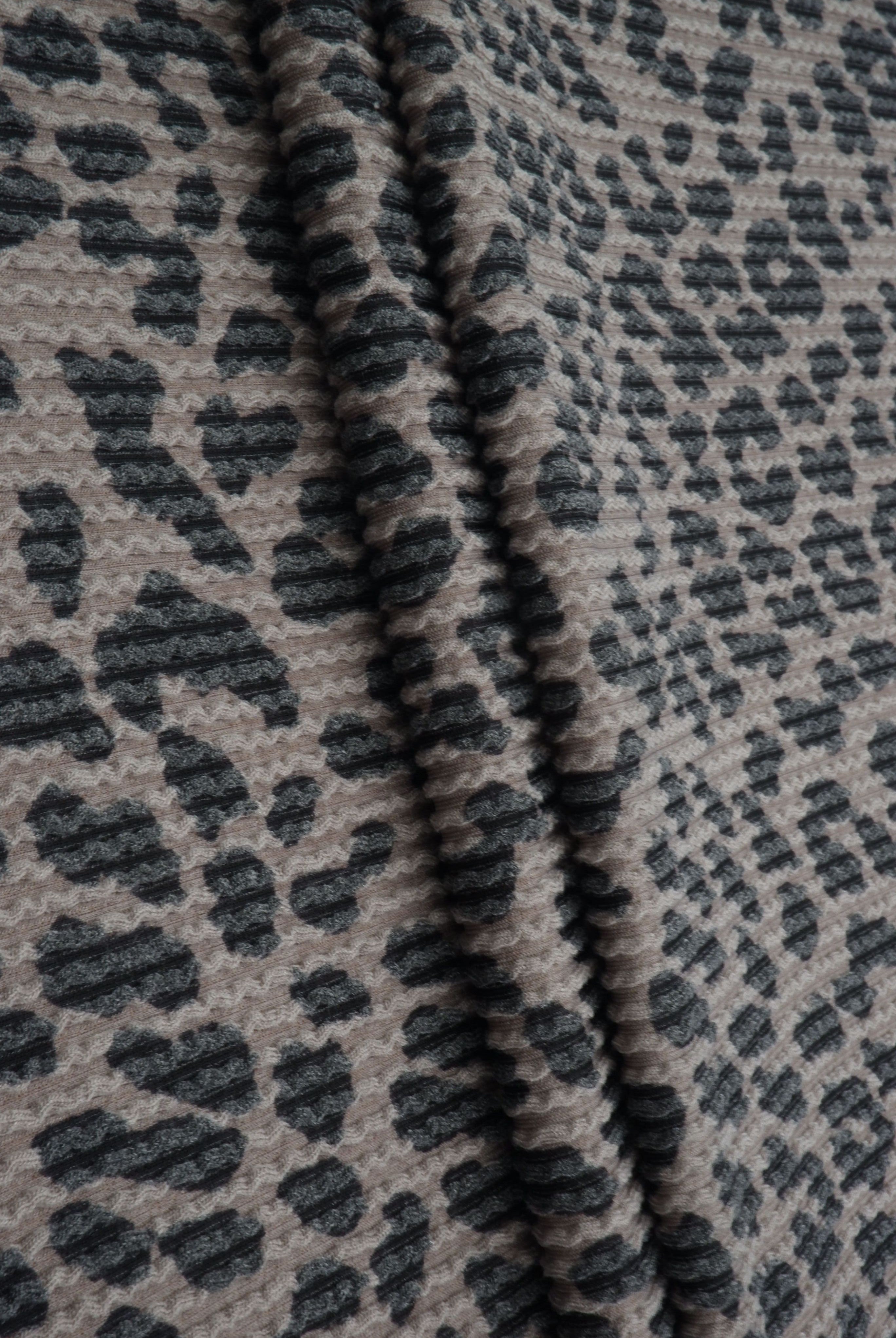 KNT4463-S304102 CHARCOAL ACTIVEWEAR ANIMAL BODYSUIT DOUBLE KNIT DRESS JACQUARD PANTS POLYESTER RAYON RIB SKIRTS SOLID SPANDEX STRETCH URBAN