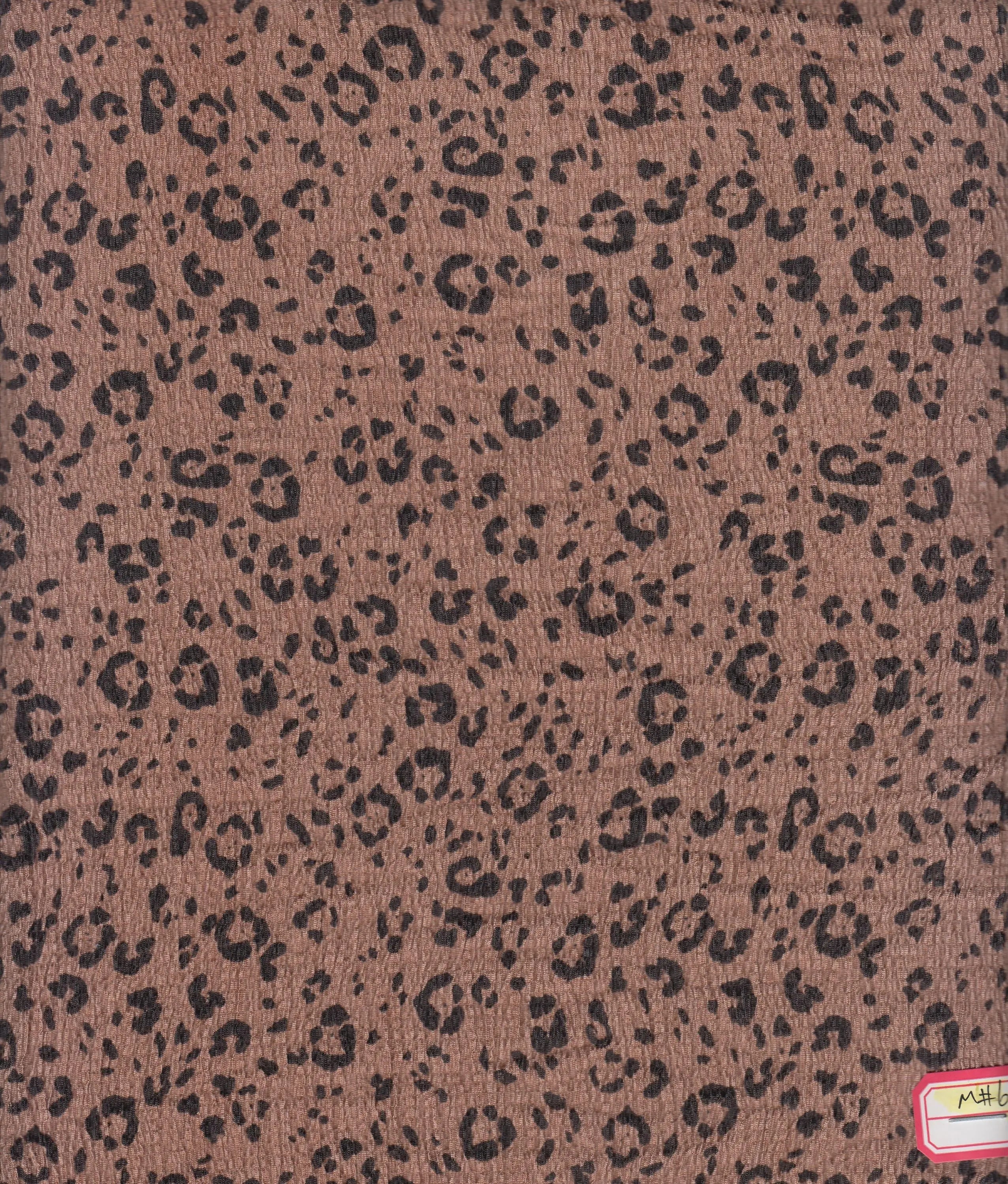 CRP4613-MS11414 COCO ANIMAL BLOUSE CAMI DRESS ELLA RIPPLE LEOPARD POLYESTER PRINT SKIRTS SPANDEX TOPS WOVEN