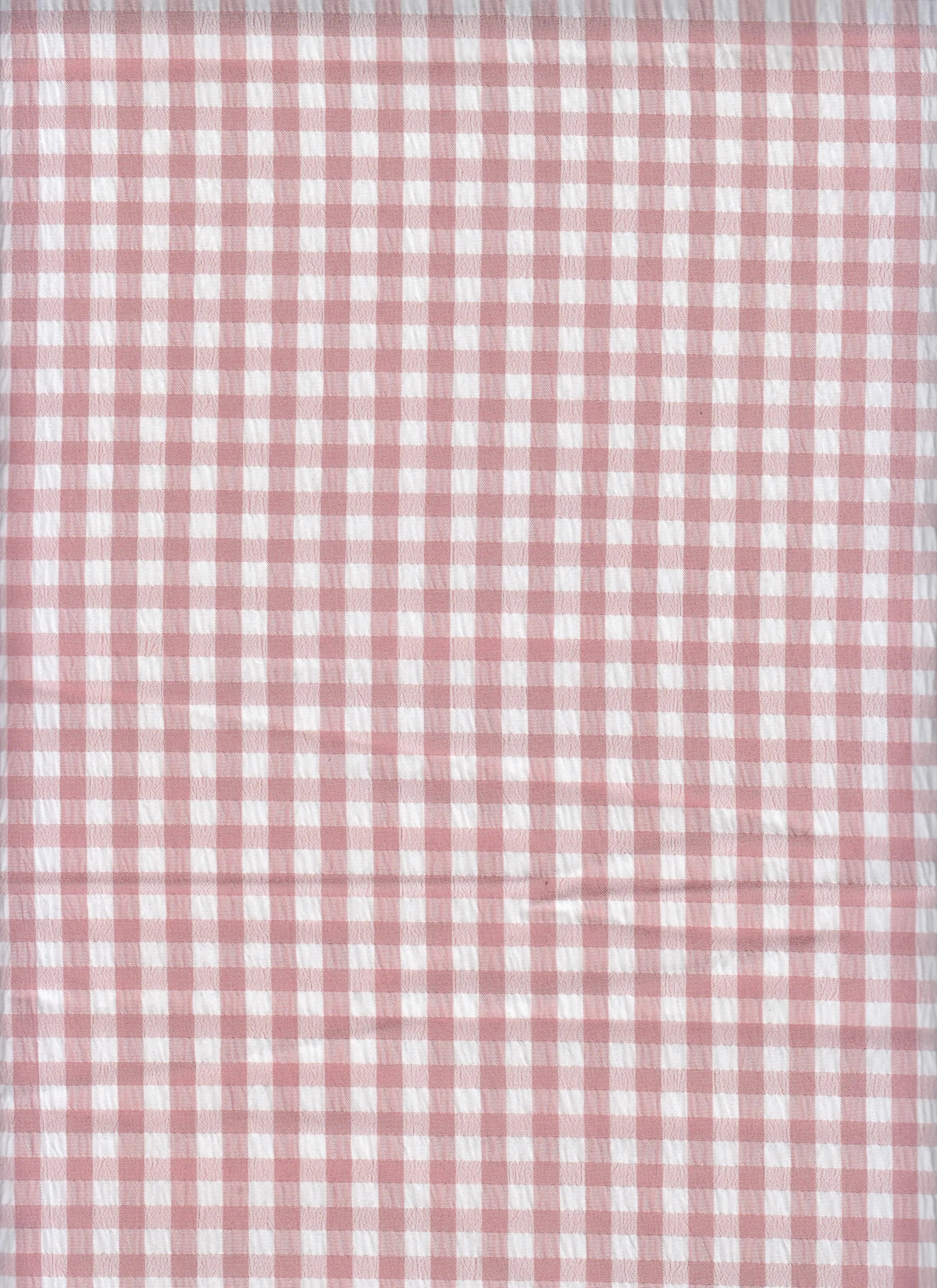 GH4616 ROSE DUSTY BLOUSE GINGHAM PLAID POLYESTER SOLID-B SPANDEX T-SHIRT TEXTURE WOVEN TOPS TUNICS