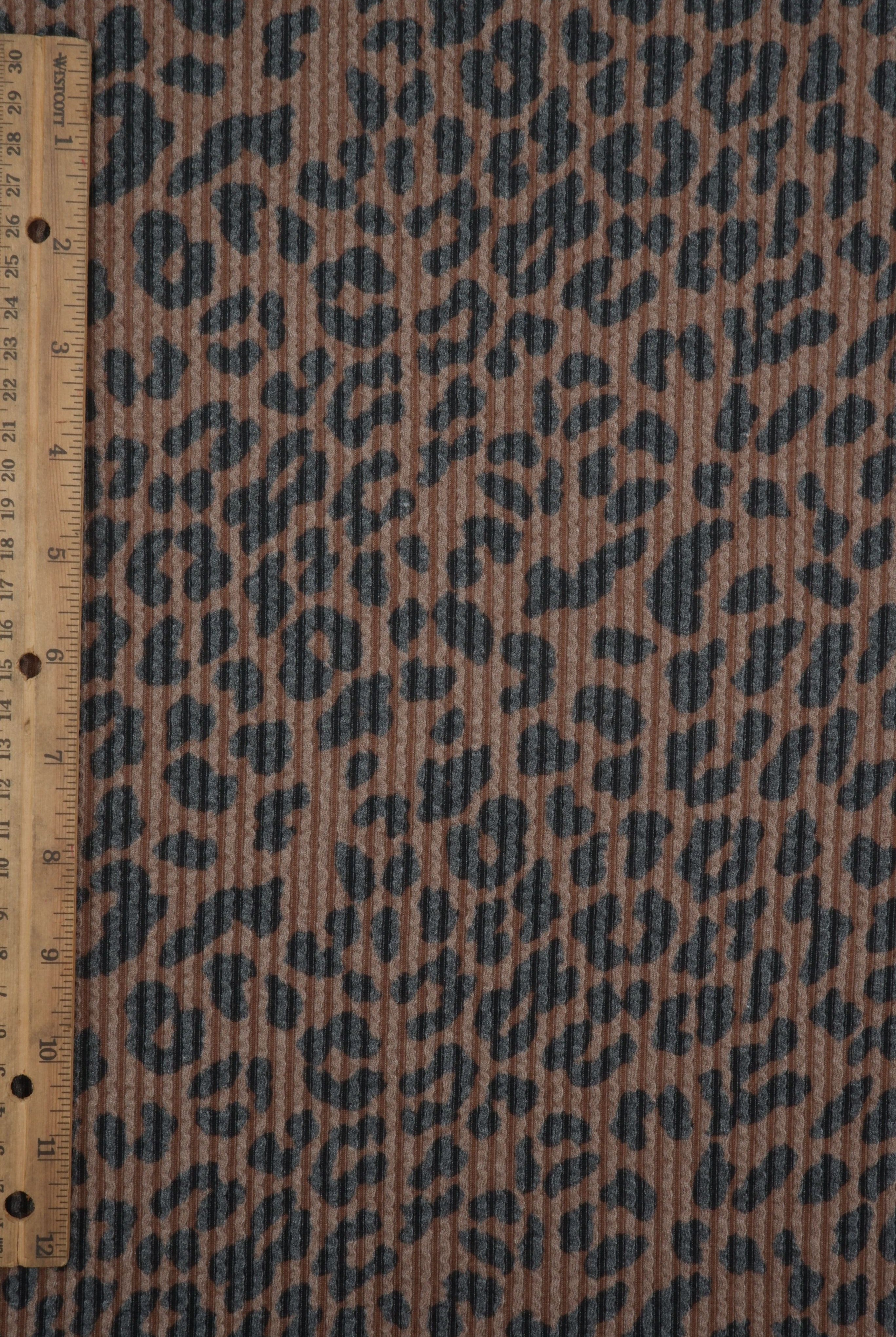 KNT4463-S304102 BROWN ACTIVEWEAR ANIMAL BODYSUIT DOUBLE KNIT DRESS JACQUARD PANTS POLYESTER RAYON RIB SKIRTS SOLID SPANDEX STRETCH URBAN