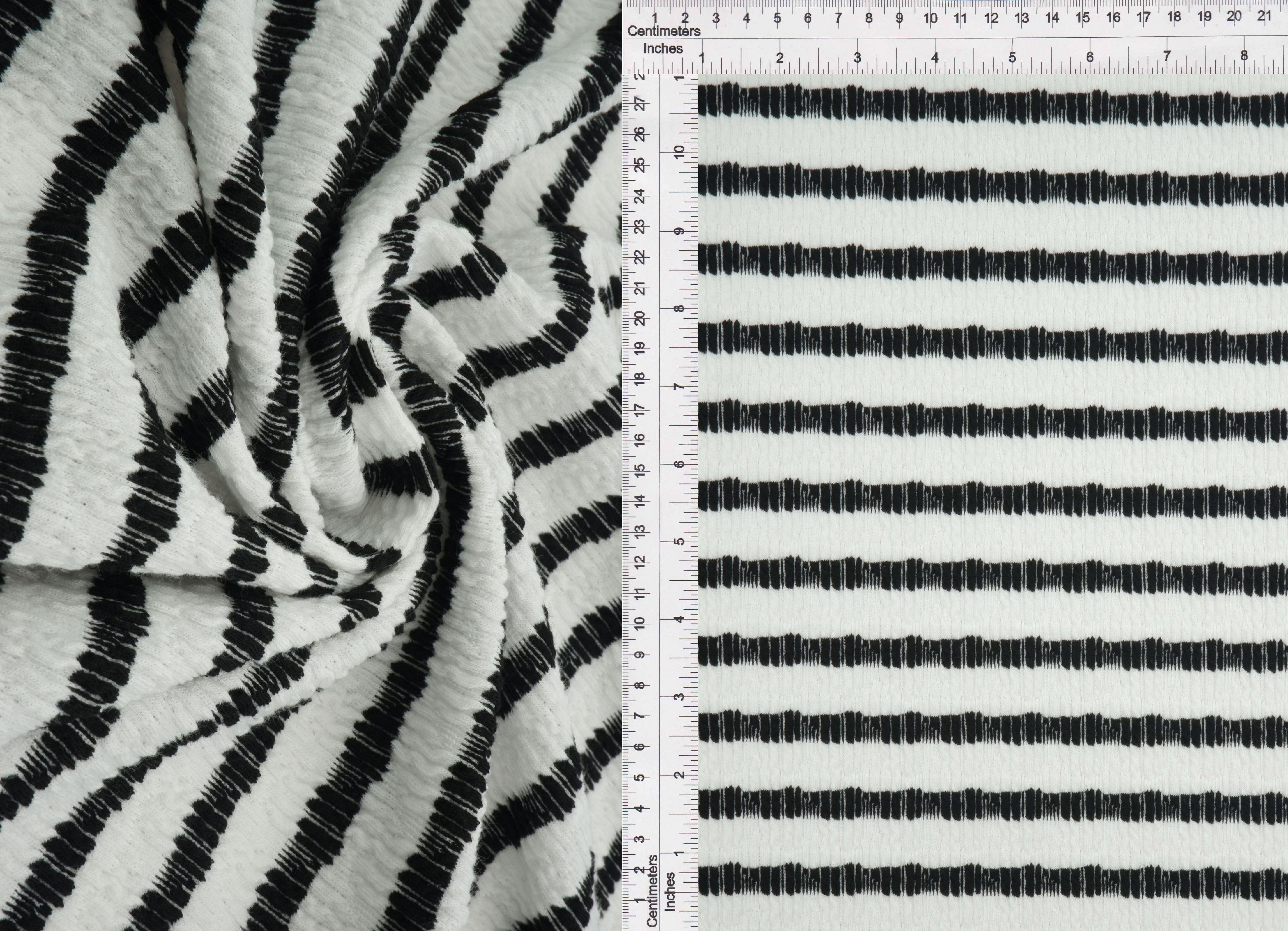 Bubble Jacquard Stripe Liverpool Knit Fabric - JACQ-4619 - Fabric Selection WS