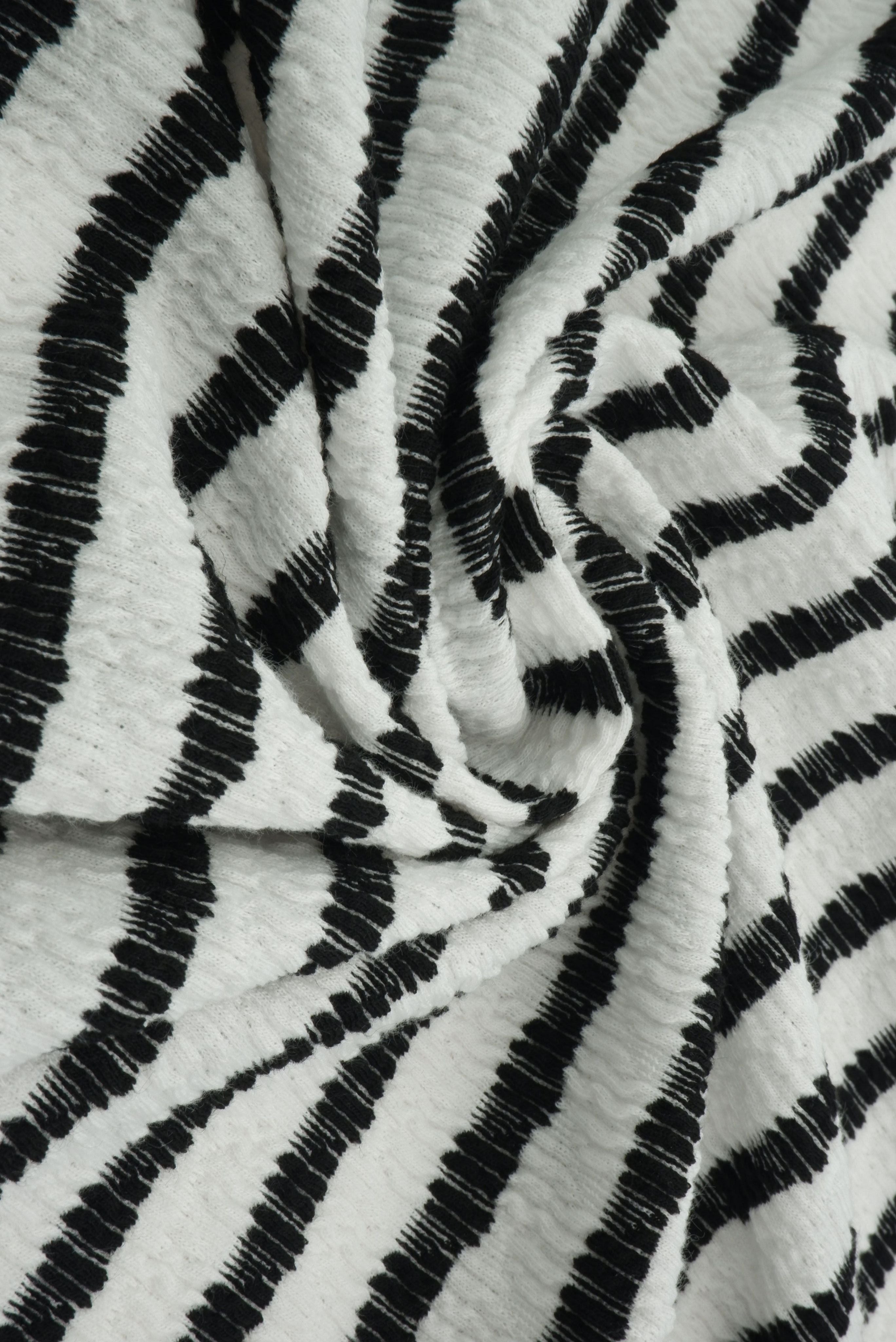 Bubble Jacquard Stripe Liverpool Knit Fabric - JACQ-4619 - Fabric Selection WS