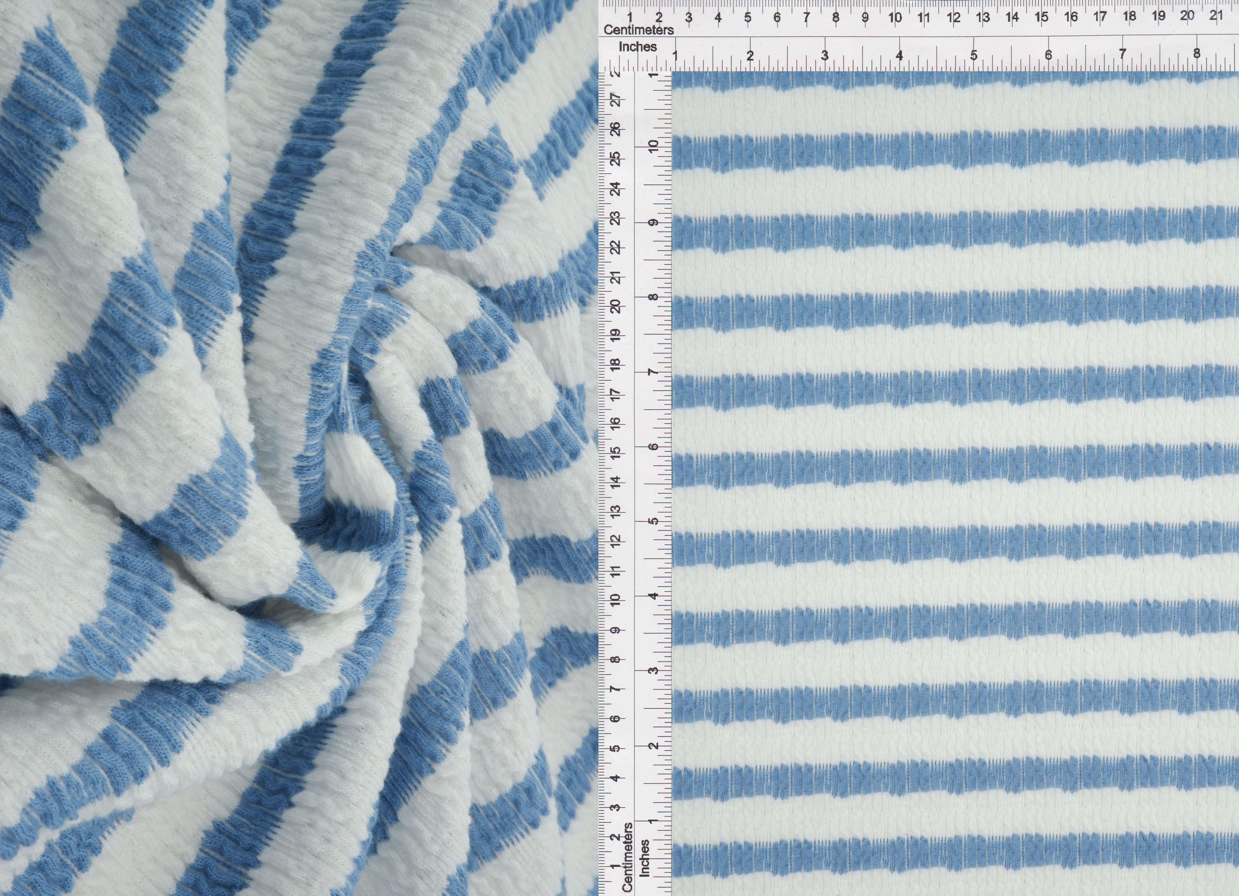 Bubble Jacquard Stripe Liverpool Knit Fabric - JACQ-4619 - Fabric Selection WS
