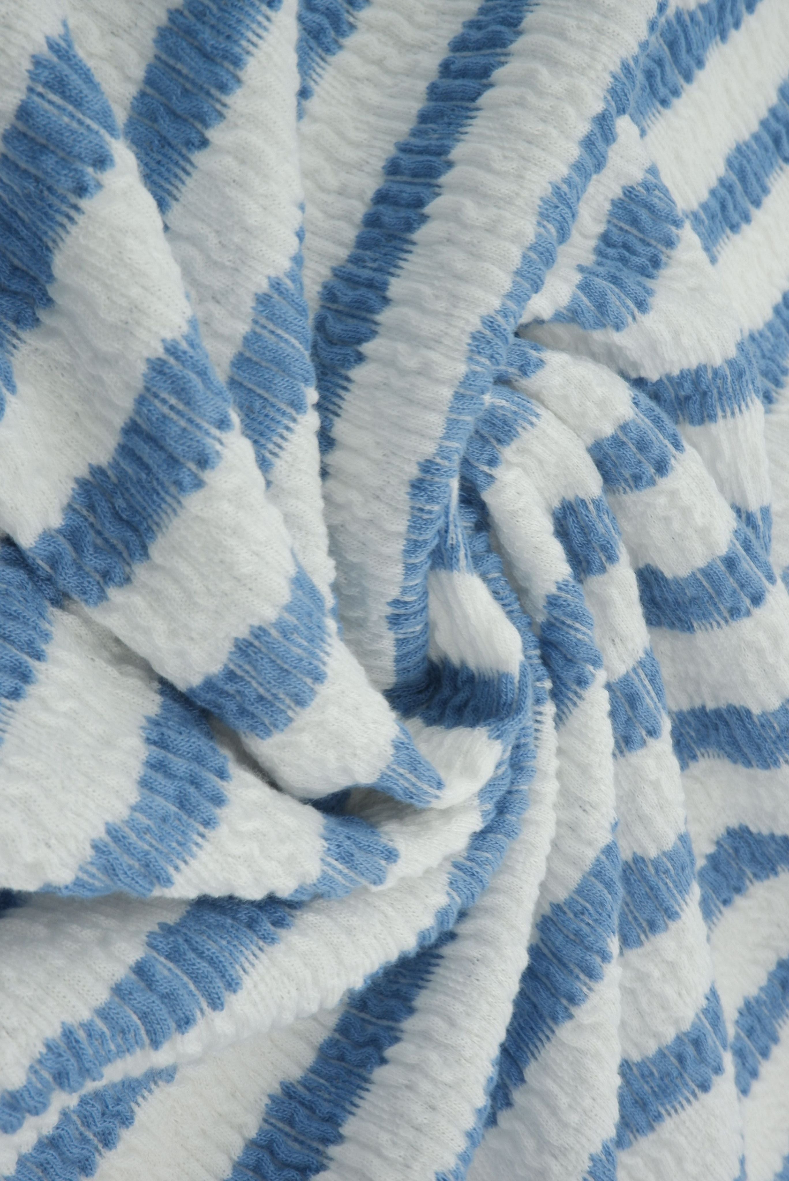 Bubble Jacquard Stripe Liverpool Knit Fabric - JACQ-4619 - Fabric Selection WS