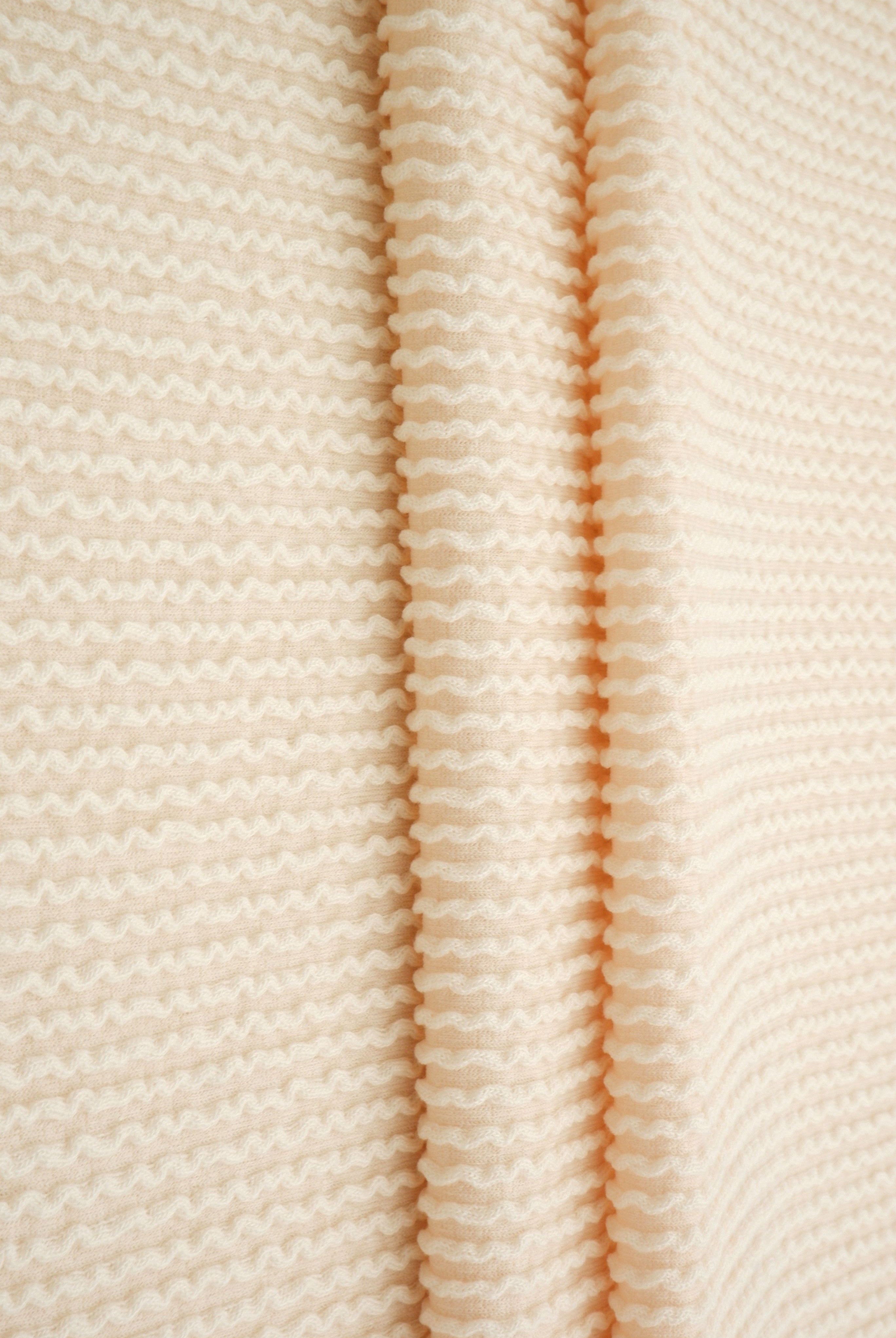 KNT4463 CREAM BODYSUIT BOTTOMS CAMI CREAM DOUBLE KNIT DRESS IVORY JACQUARD LOUNGEWEAR NO-PRINT PANTS POLYESTER RAYON RIB SOLID SPANDEX STRETCH SWEATER T-SHIRT URBAN WHITE