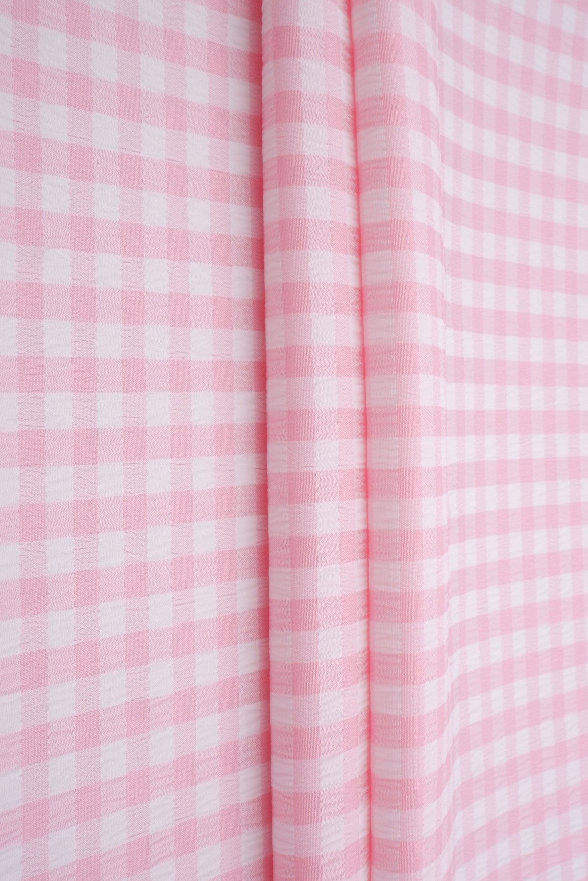 Textured Gingham Plaid Stretch Woven Fabric - GH4616 - Fabric Selection WS