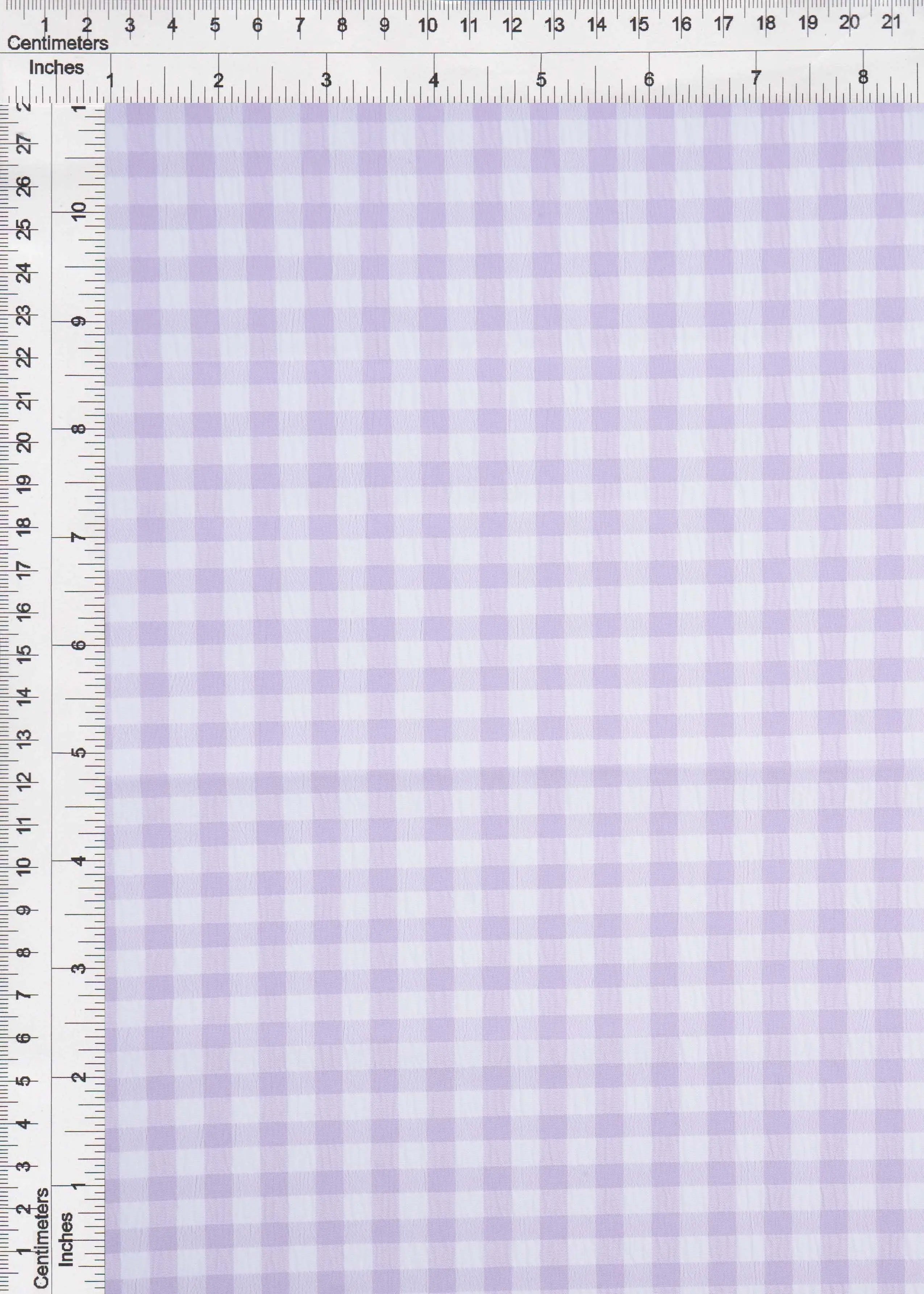 GH4616 LAVENDER BLOUSE GINGHAM PLAID POLYESTER SOLID-B SPANDEX T-SHIRT TEXTURE WOVEN TOPS TUNICS