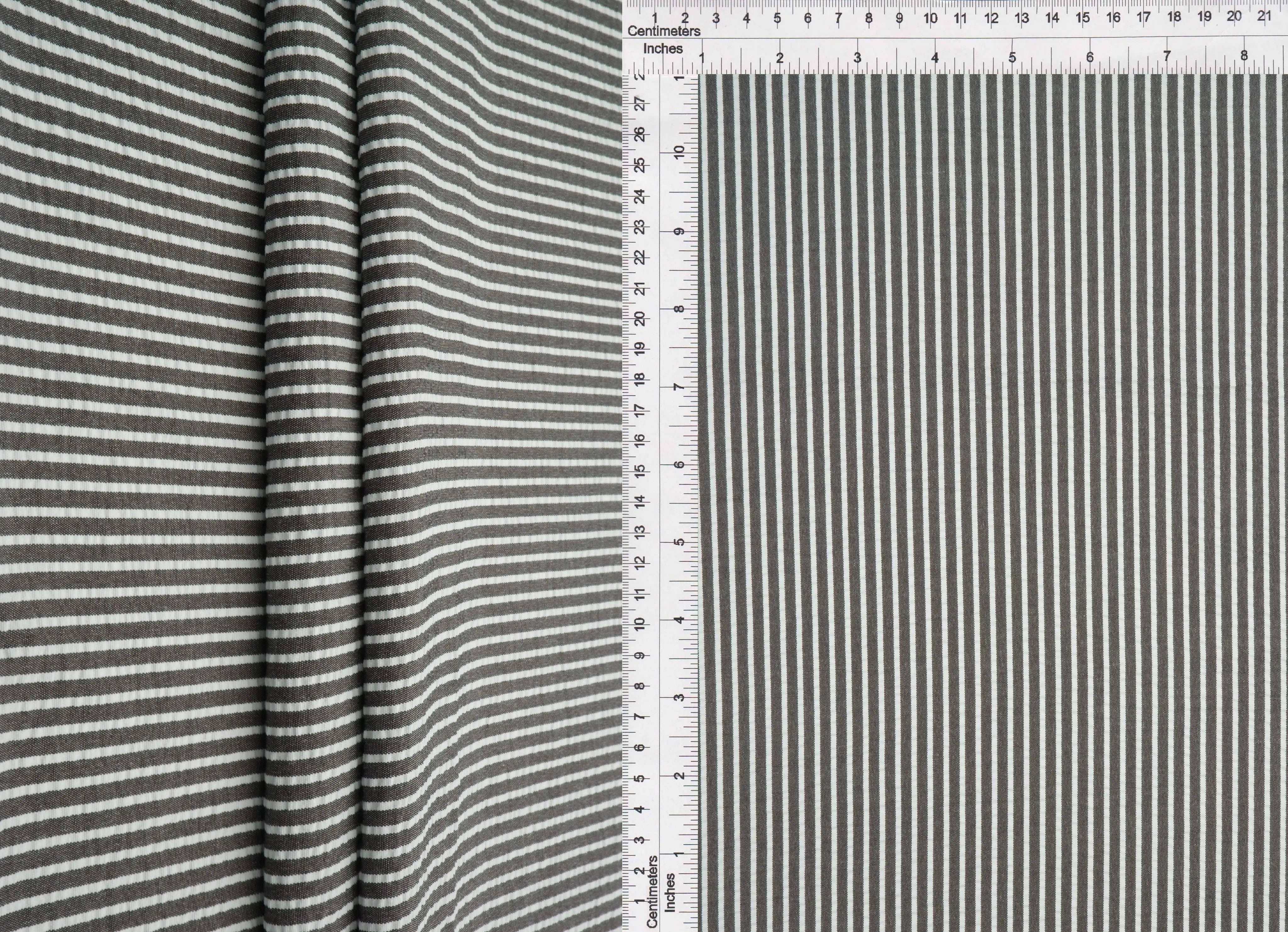 Seersucker Stripe Polyester Rayon Woven Fabric - POP4621 - Fabric Selection WS
