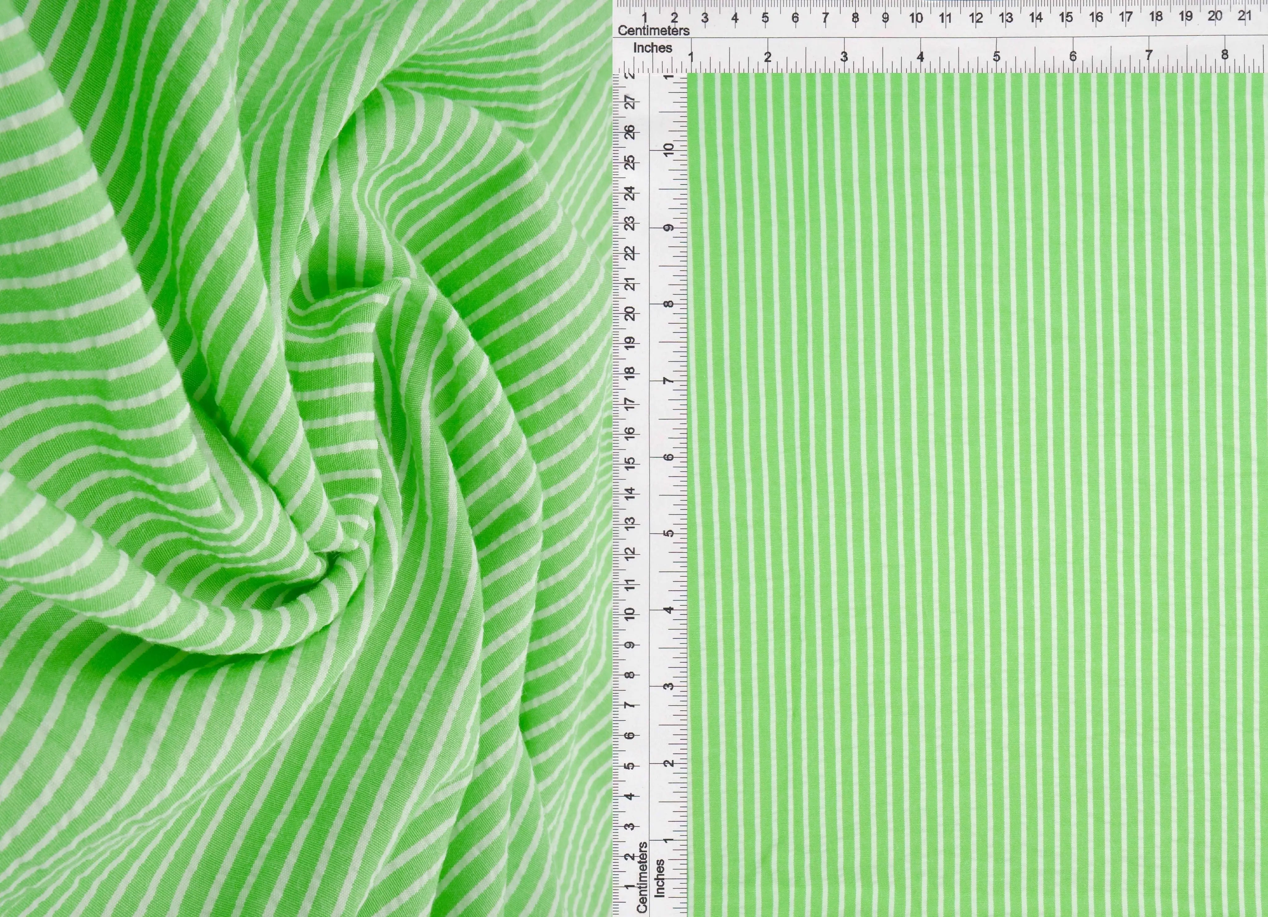 Seersucker Stripe Polyester Rayon Woven Fabric - POP4621 - Fabric Selection WS