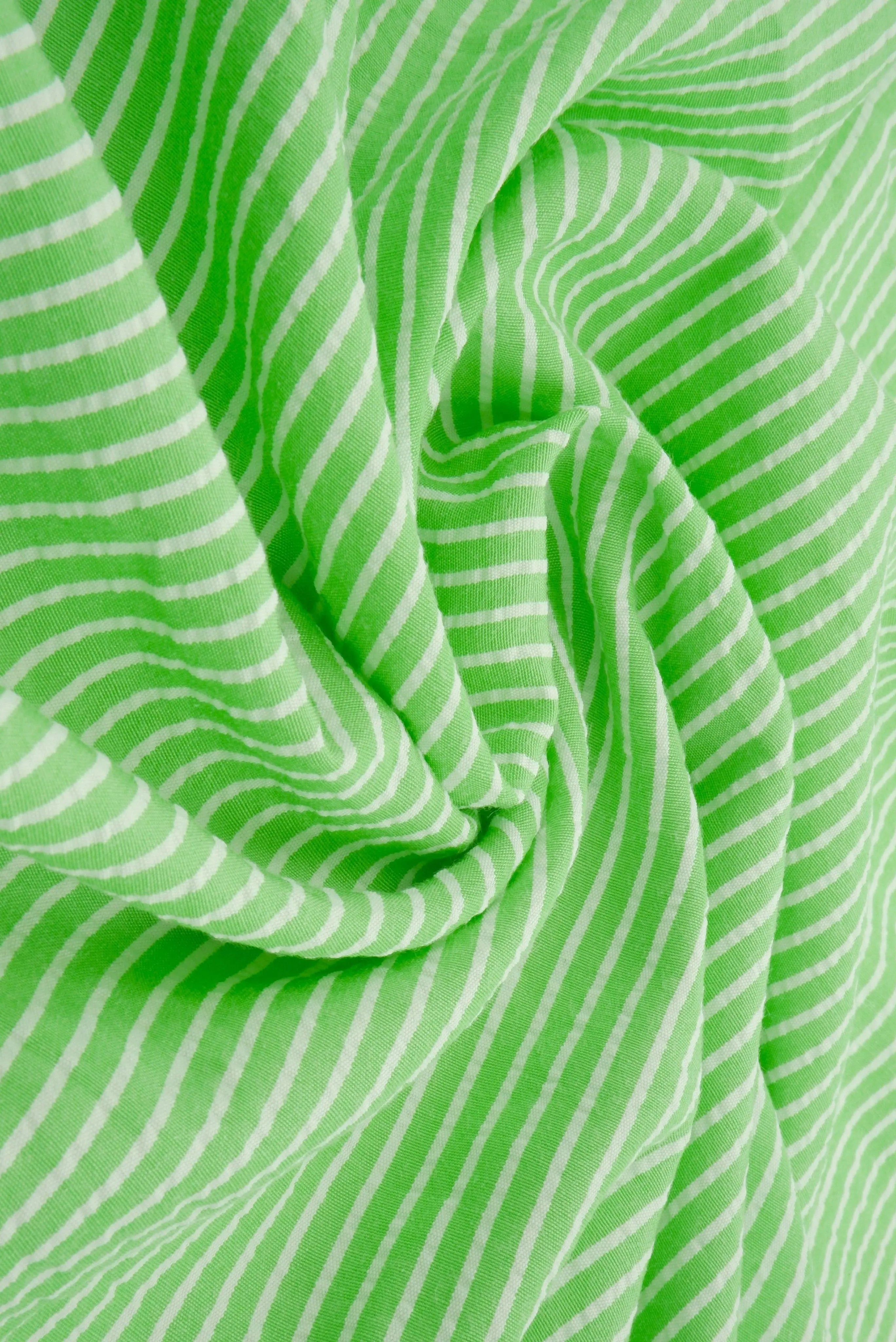 Seersucker Stripe Polyester Rayon Woven Fabric - POP4621 - Fabric Selection WS