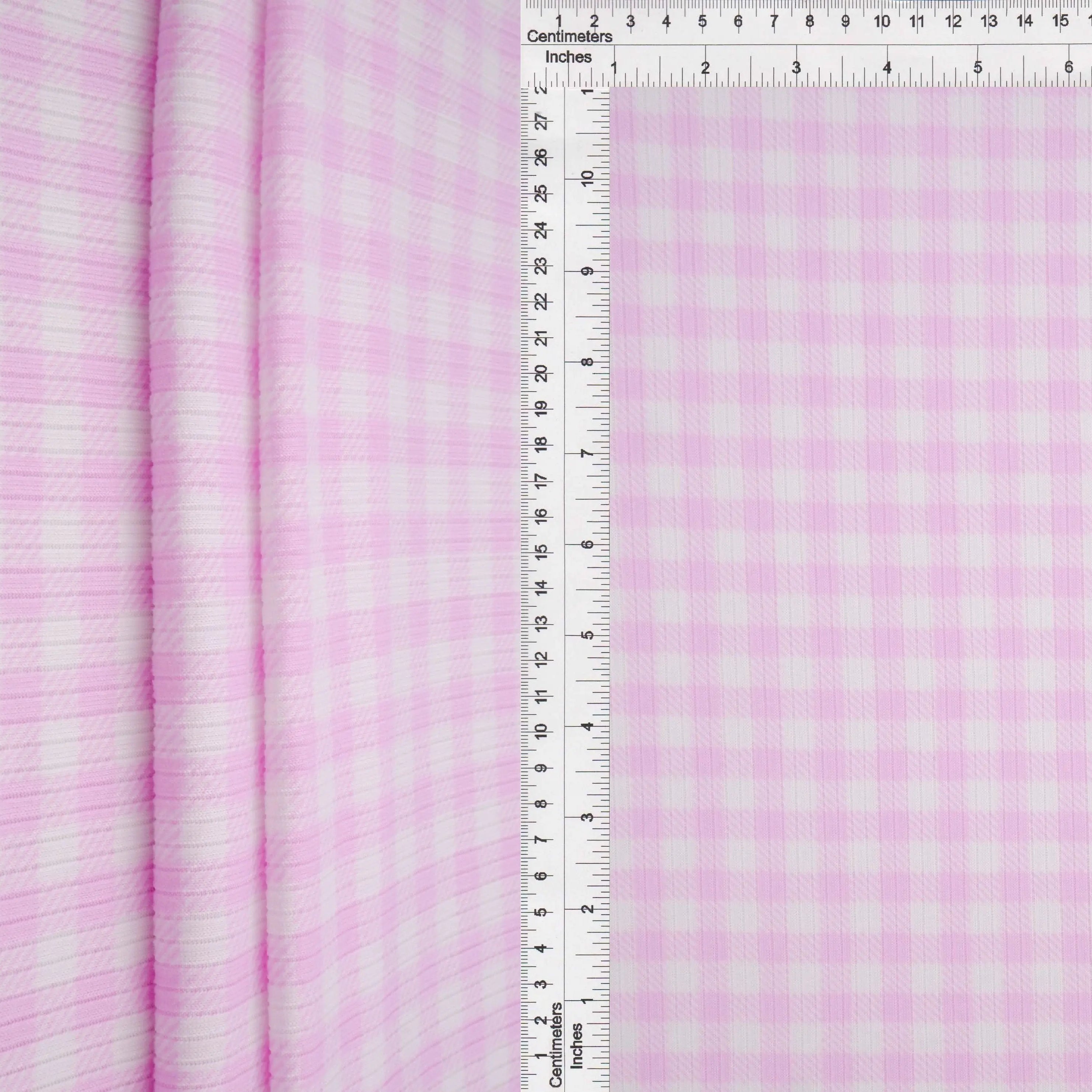 KNT3422-DU918 PINK LT. BIKER SHORTS BODYSUIT BOTTOMS CAMI DRESS GINGHAM KNIT PANTS POLYESTER PRINT RIBBED 4X2 SKIRTS SPANDEX STRETCH SWEATER TOPS