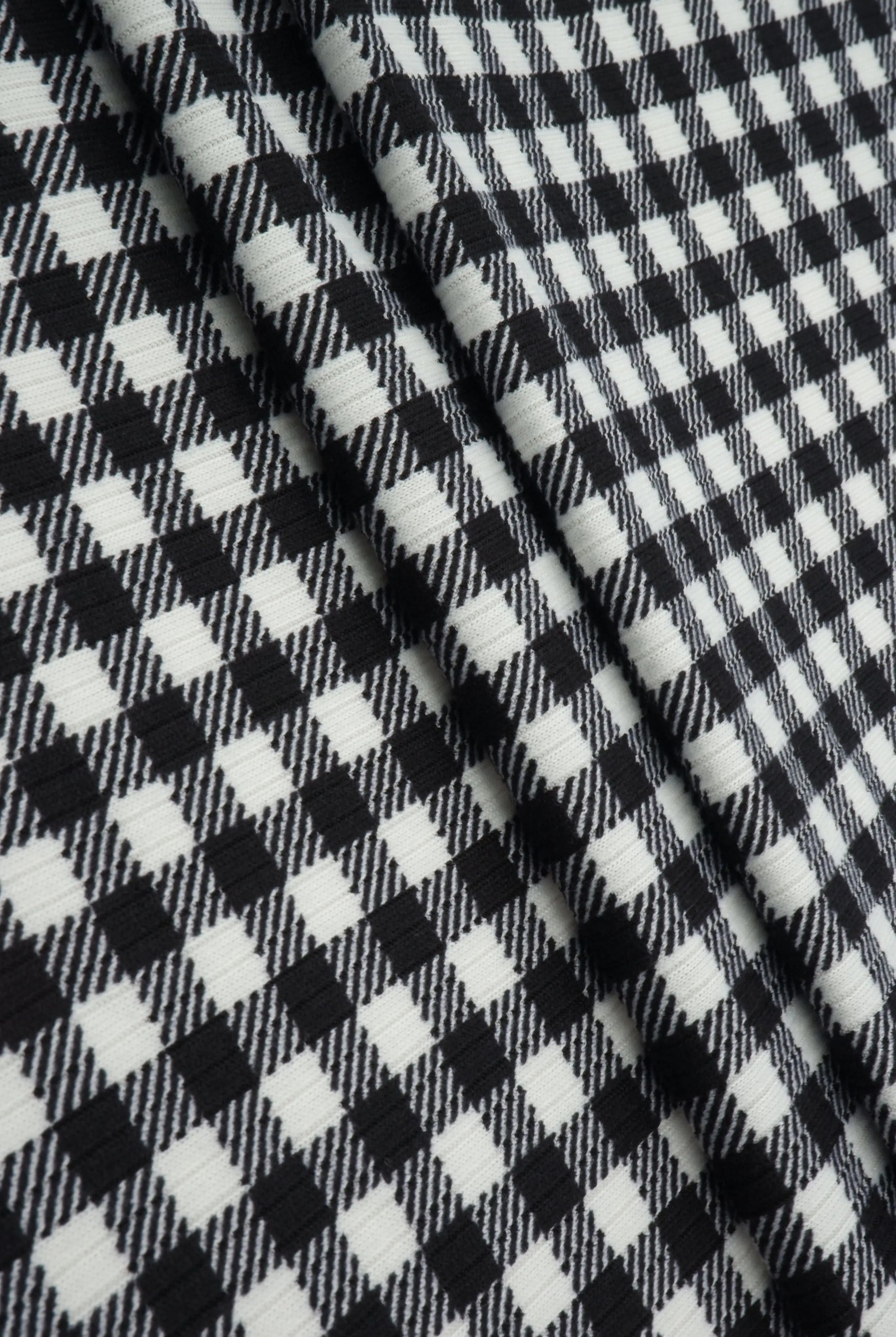 KNT3422-DU918 BLACK BIKER SHORTS BODYSUIT BOTTOMS CAMI DRESS GINGHAM KNIT PANTS POLYESTER PRINT RIBBED 4X2 SKIRTS SPANDEX STRETCH SWEATER TOPS