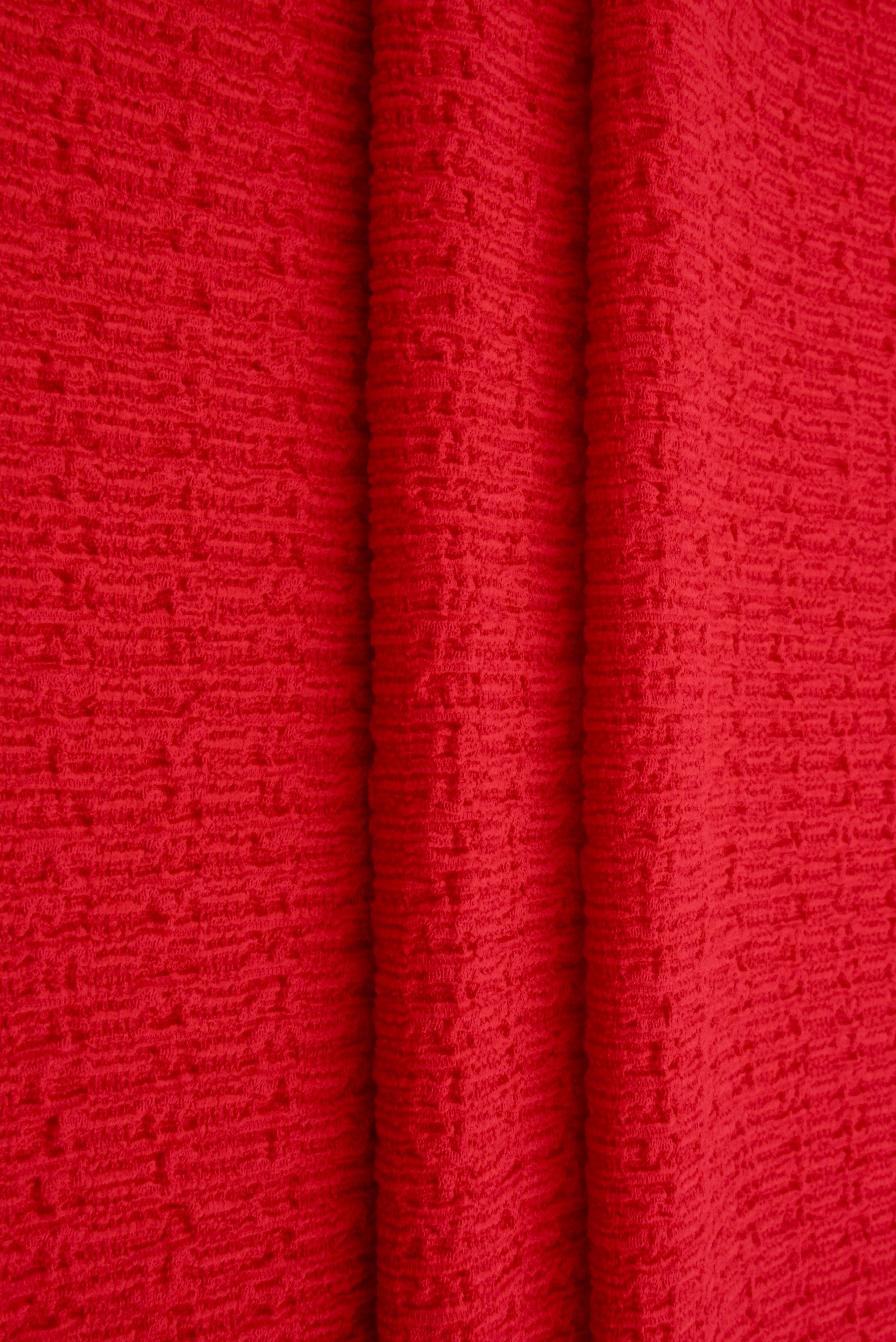 CRP4473 RED ACTIVEWEAR BODYSUIT BOTTOMS CREPE DRESS JERSEY NO-PRINT POLYESTER SOLID SPANDEX WOVEN