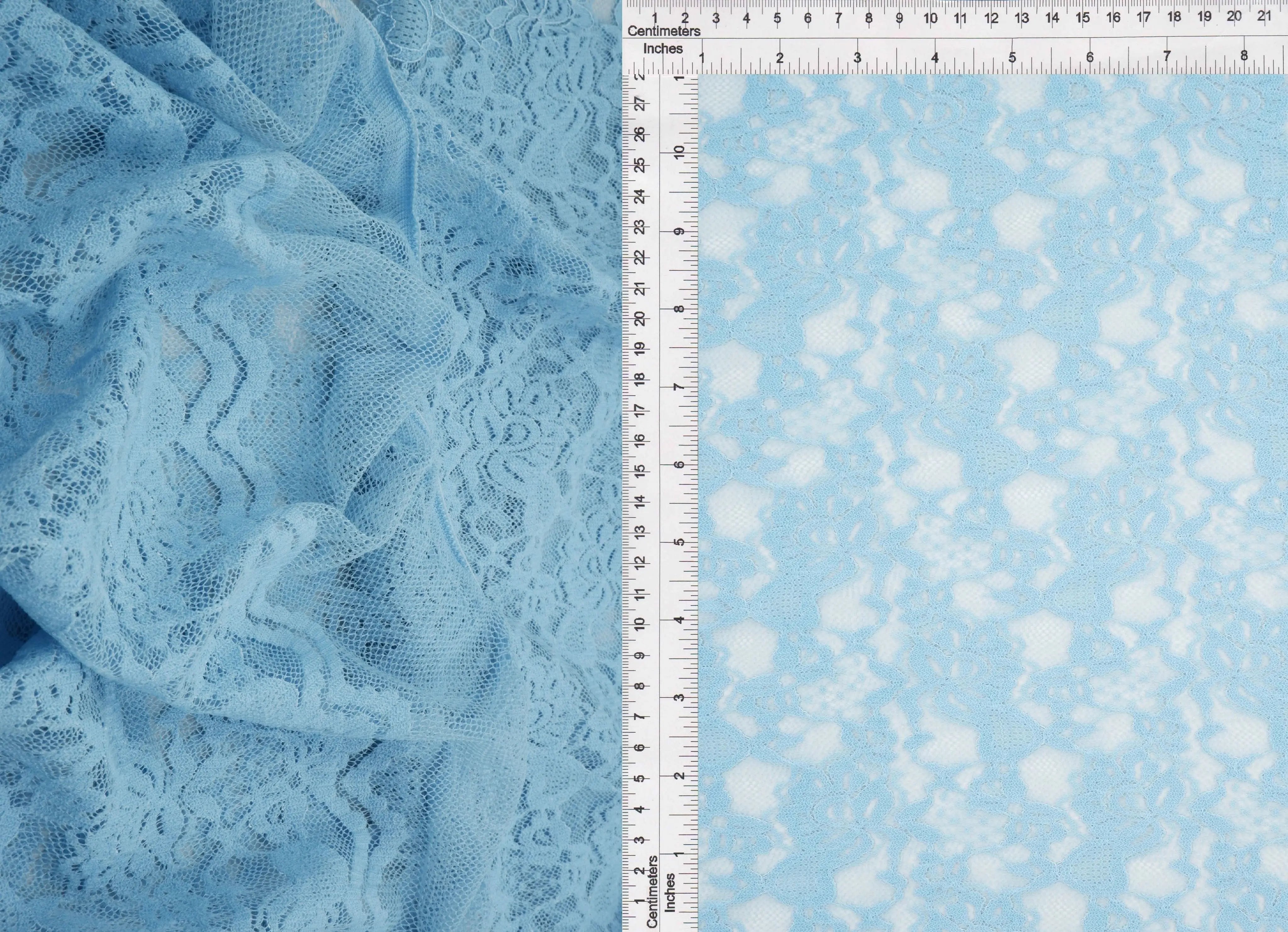 LACE4478 BLUE POWDER BLOUSE BODYSUIT BOTTOMS CAMI DRESS FLORAL LACE LOUNGEWEAR POLYESTER SOLID SPANDEX T-SHIRT TOPS TUNICS