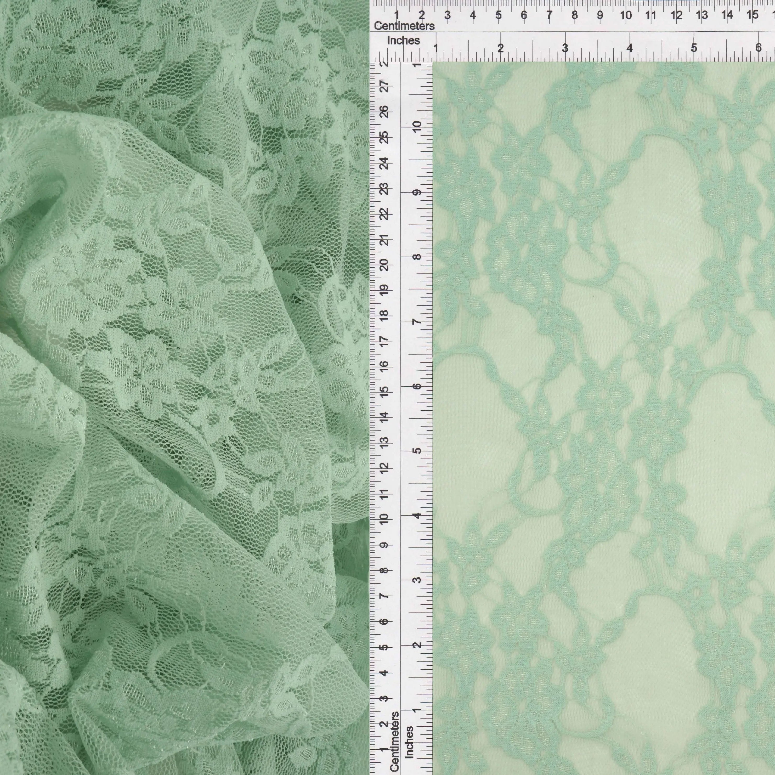 LACE-1483 SAGE AQUA BLOUSE BOTTOMS CAMI DRESS FLORAL GREEN LACE LOUNGEWEAR NYLON SKIRTS SOLID SPANDEX TOPS