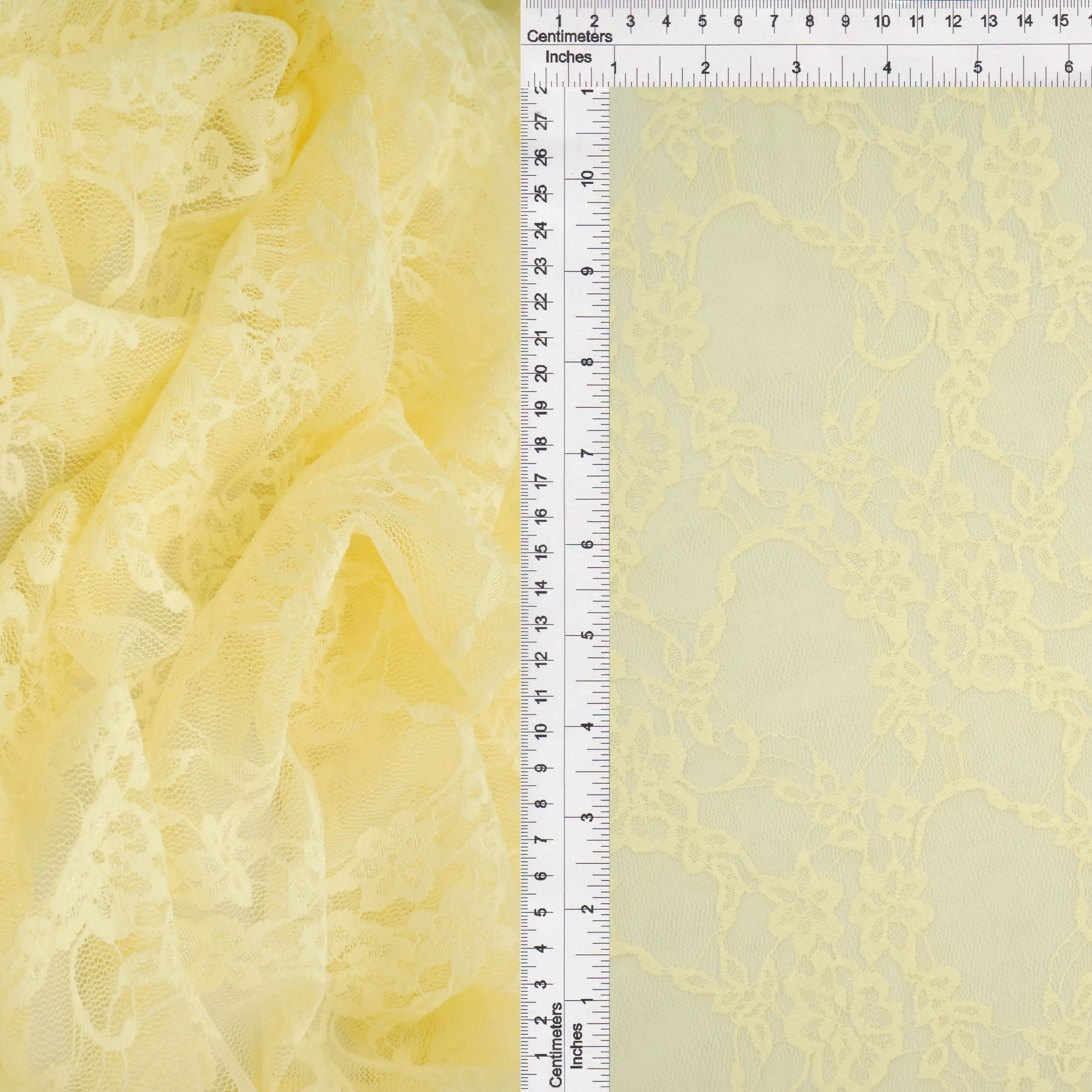 LACE-1483 YELLOW BUTTER BLOUSE BOTTOMS CAMI DRESS FLORAL LACE LOUNGEWEAR MUSTARD NYLON SKIRTS SOLID SPANDEX TOPS YELLOW