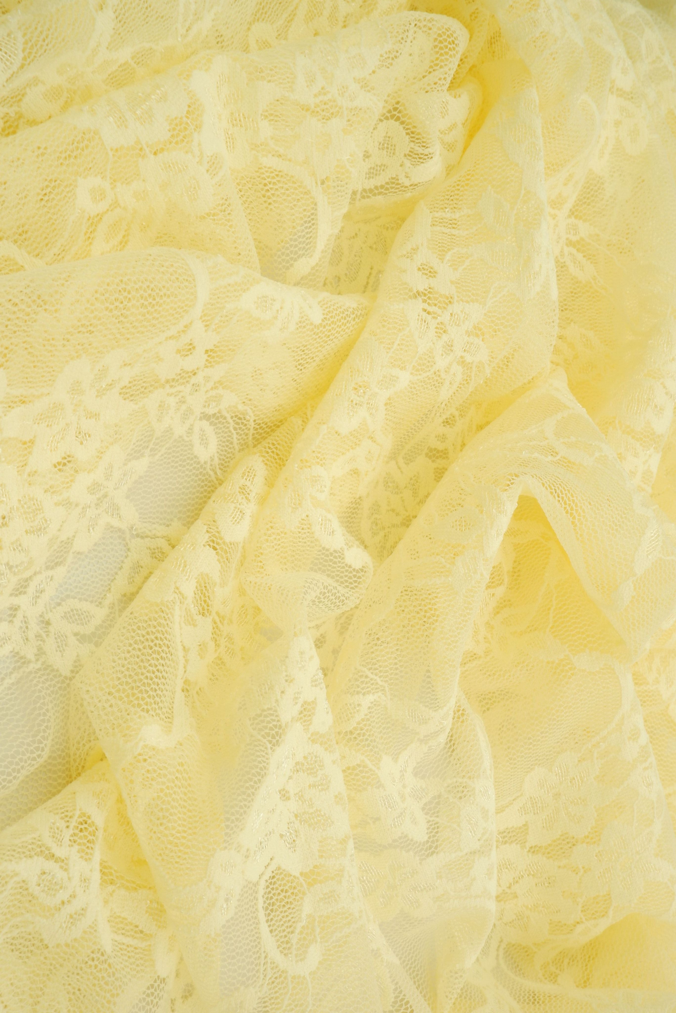 LACE-1483 YELLOW BUTTER BLOUSE BOTTOMS CAMI DRESS FLORAL LACE LOUNGEWEAR MUSTARD NYLON SKIRTS SOLID SPANDEX TOPS YELLOW