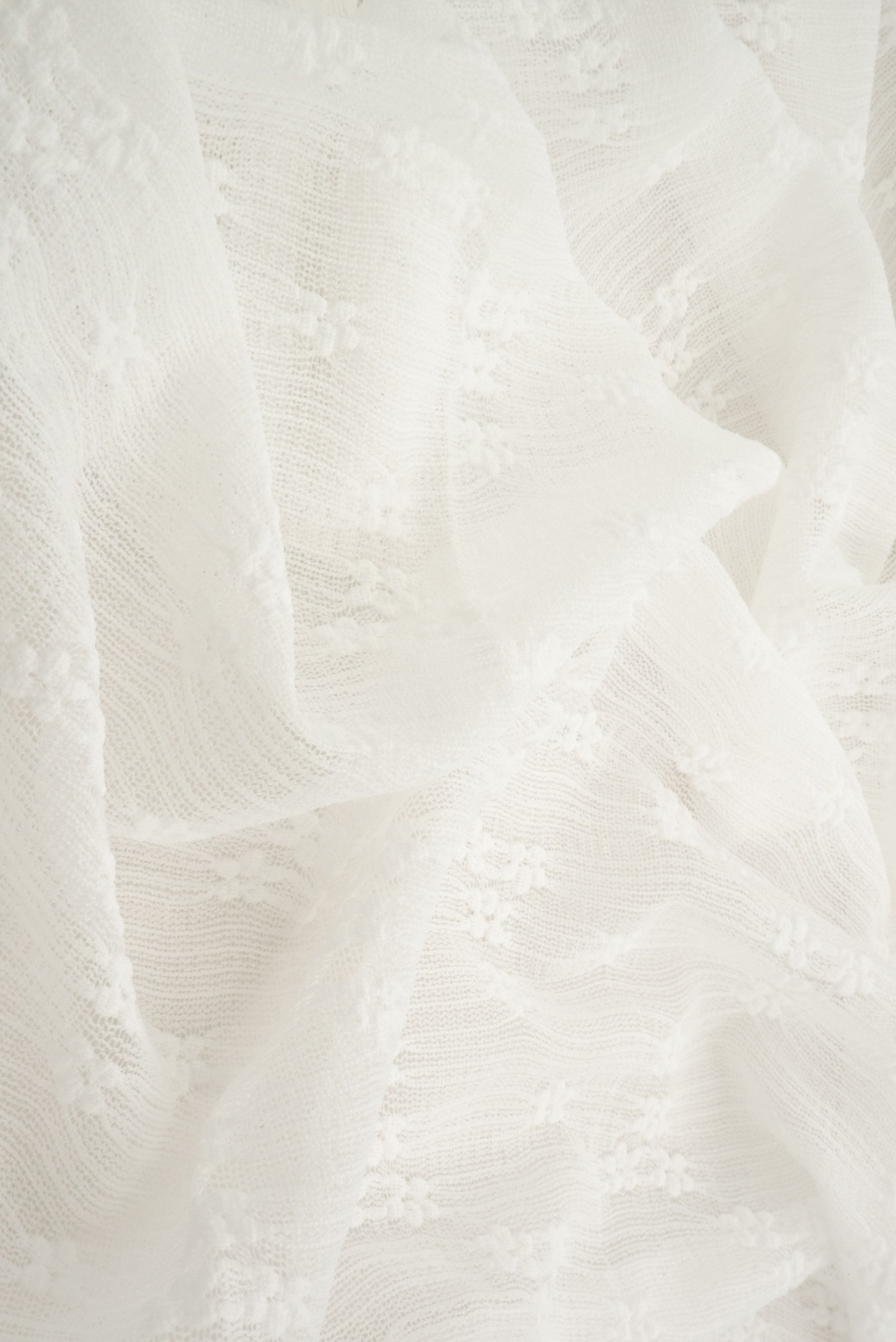 LACE4630 IVORY BLOUSE DITSY DRESS KNIT LACE NYLON SKIRTS SOLID SPANDEX TOPS TUNICS