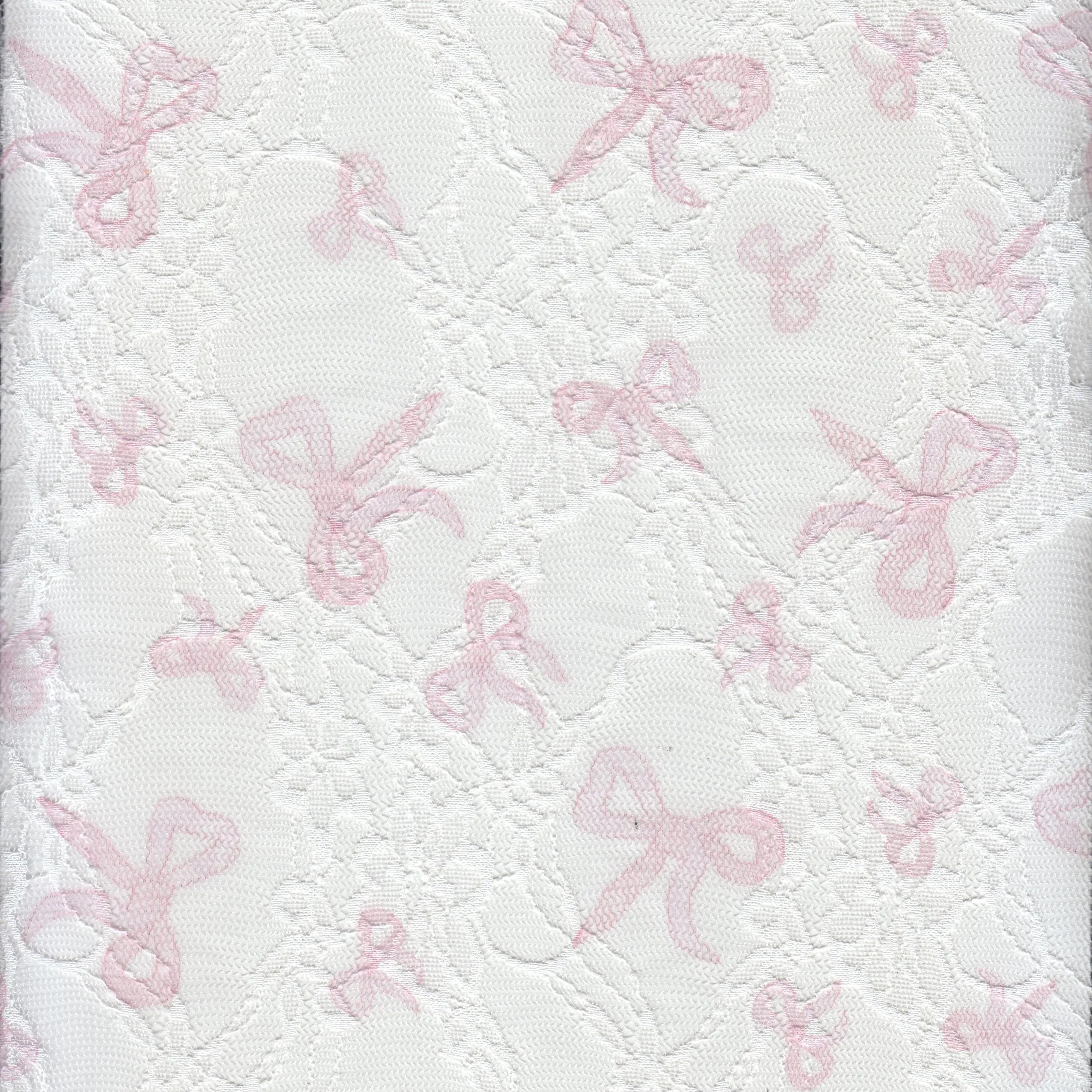 LACE1483-M11455 IVORY/PINK BLOUSE BOTTOMS BOW DIGITAL PRINT DRESS LACE LOUNGEWEAR PANTS POLYESTER SKIRTS SPANDEX TOPS