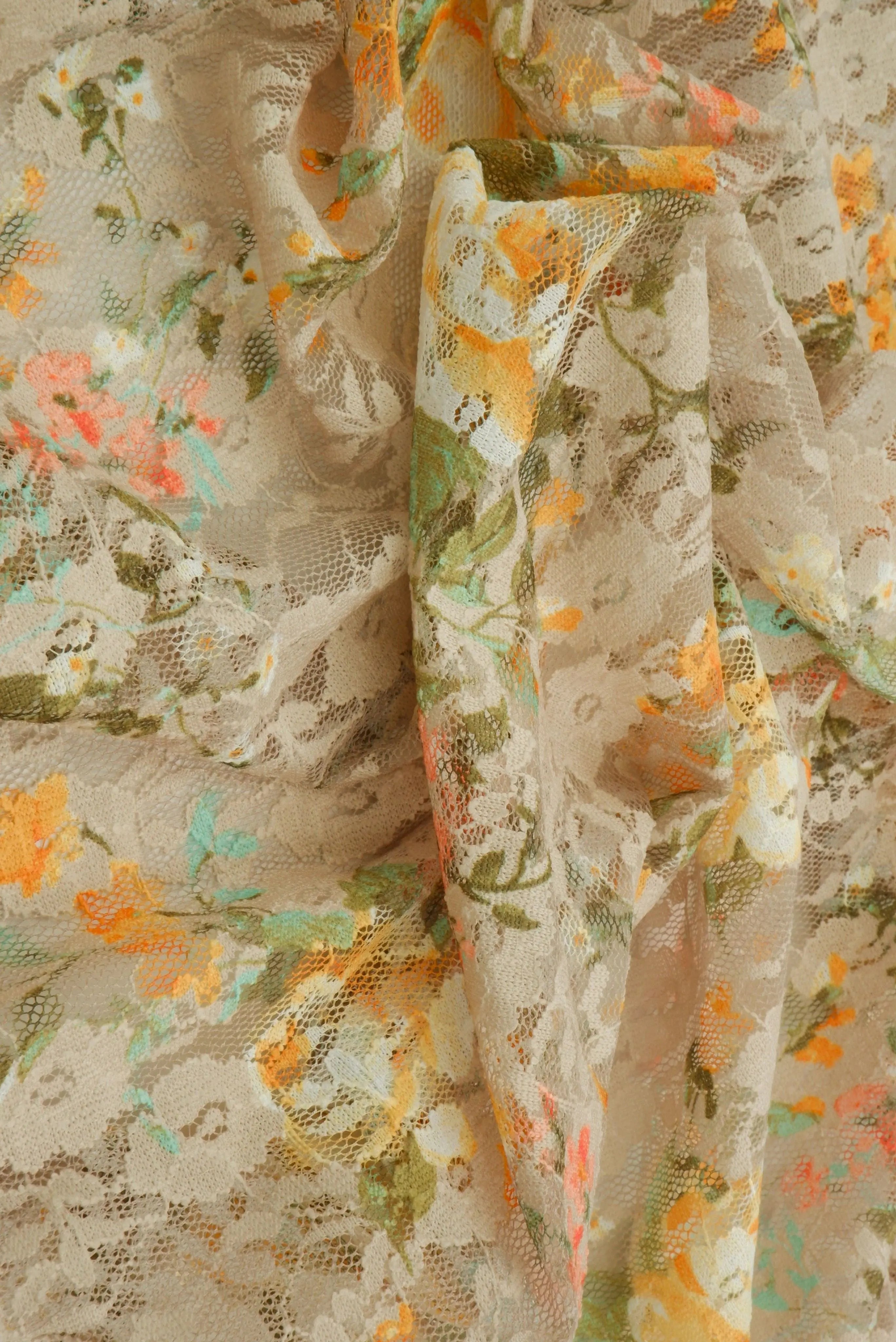 LACE4481-DU1683 TAUPE BLOUSE BOTTOMS CAMI DIGITAL PRINT DRESS FLORAL FLOWER LACE LOUNGEWEAR POLYESTER SKIRTS SPANDEX TOPS