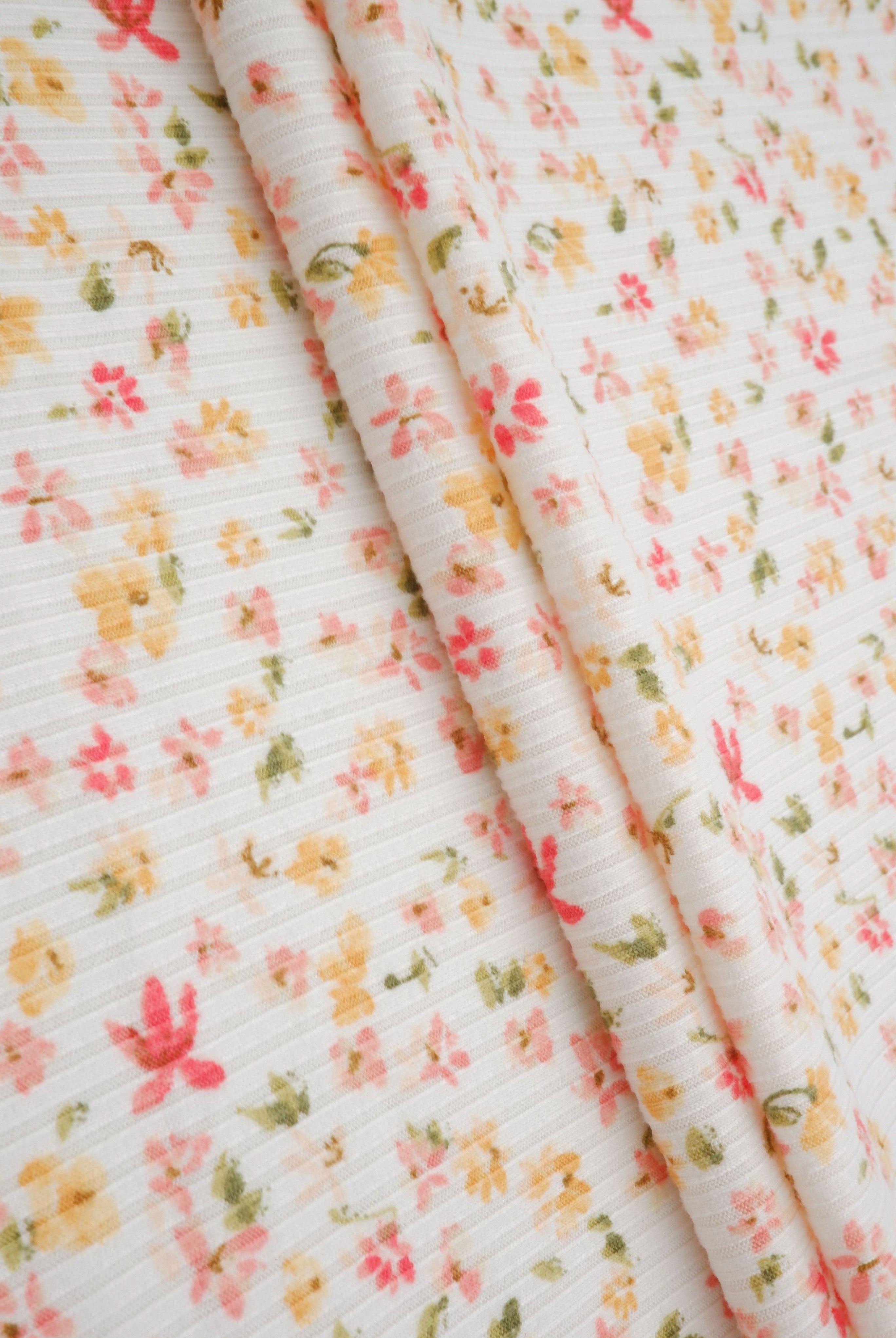 KNT3422-MS11359 YELLOW BUTTER BIKER SHORTS BLOUSE BODYSUIT BOTTOMS DITSY DRESS FLORAL KNIT PANTS POLYESTER PRINT RIB 4X2 SKIRTS SPANDEX STRETCH TOPS YUMMY