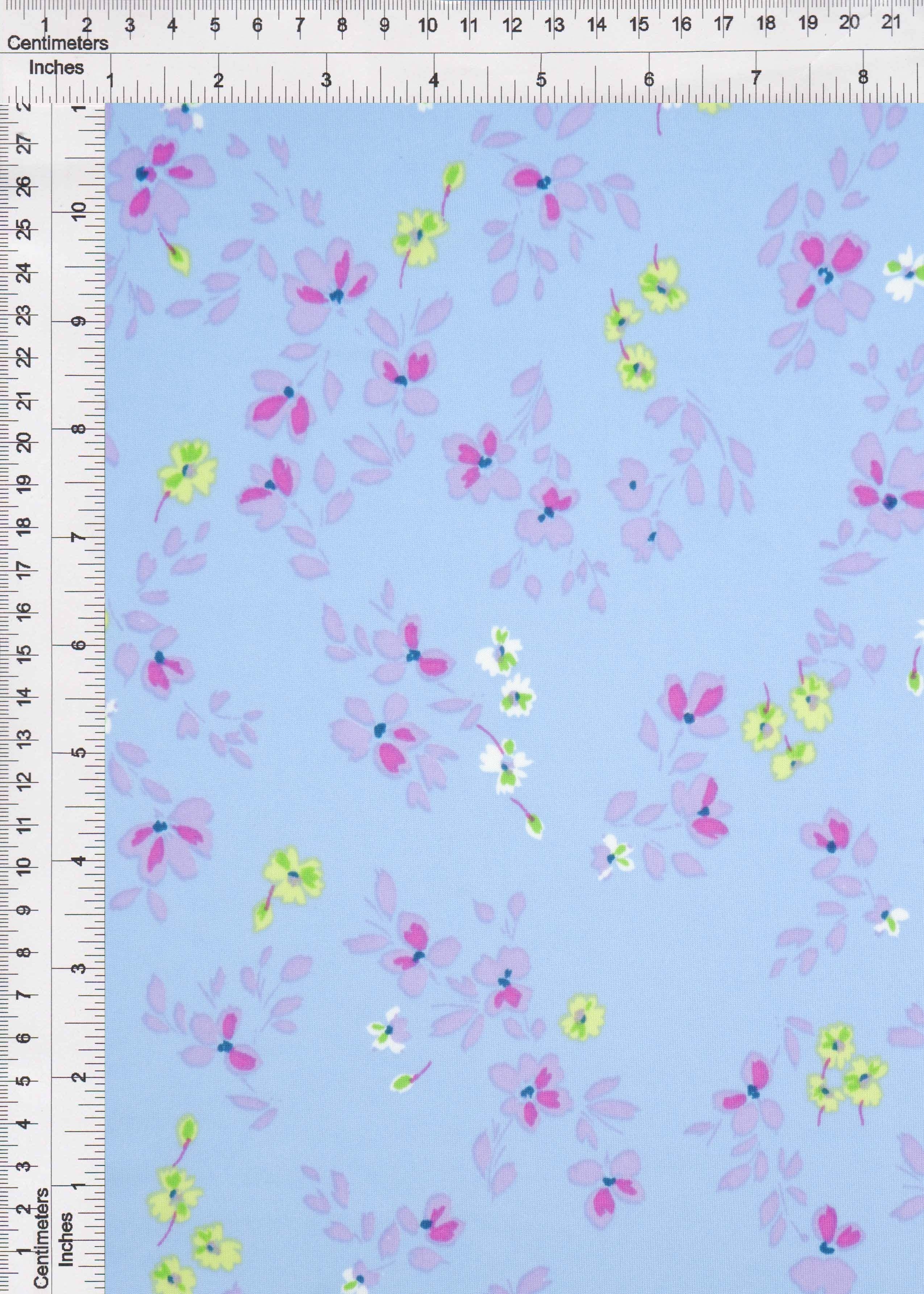 Floral Print Stretch DTY Knit Fabric - KNT4498-M11016B - Fabric Selection WS