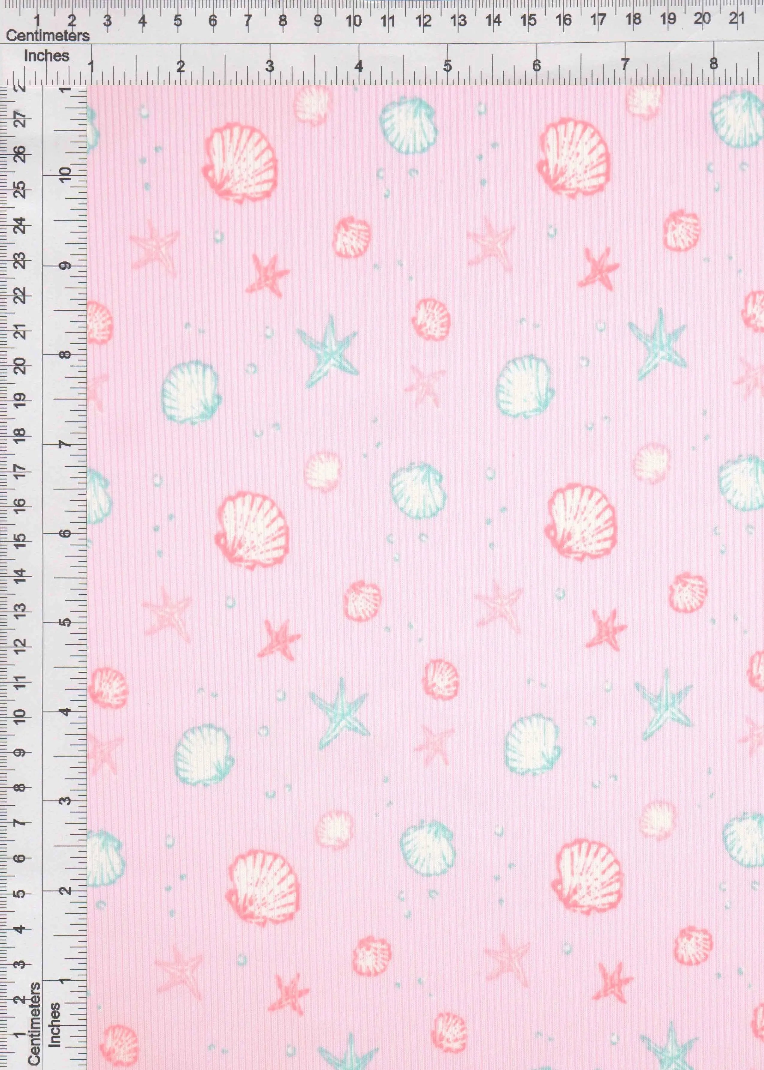 CF-MS11505 PINK LT. ACTIVEWEAR BIKER SHORTS BLOUSE BODYSUIT CAMI DRESS KNIT PANTS POLYESTER PRINT RIBBED 2X2 SKIRTS SPANDEX STRETCH UNDER SEA