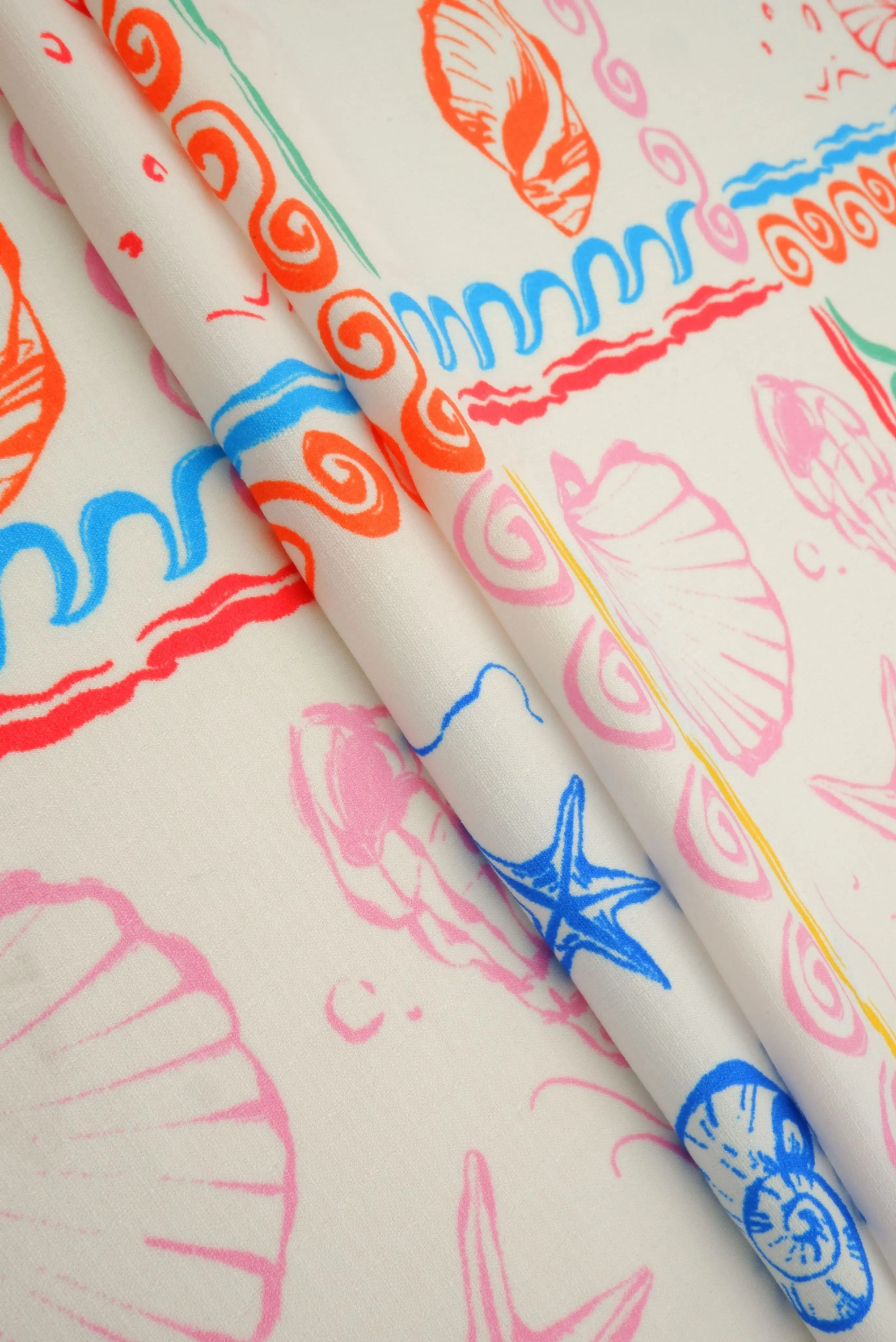 LIN4635-MS11504 IVORY BLOUSE CAMI DRESS LINEN LOOK PANTS POLYESTER PRINT SKIRTS TOPS UNDER SEA WOVEN