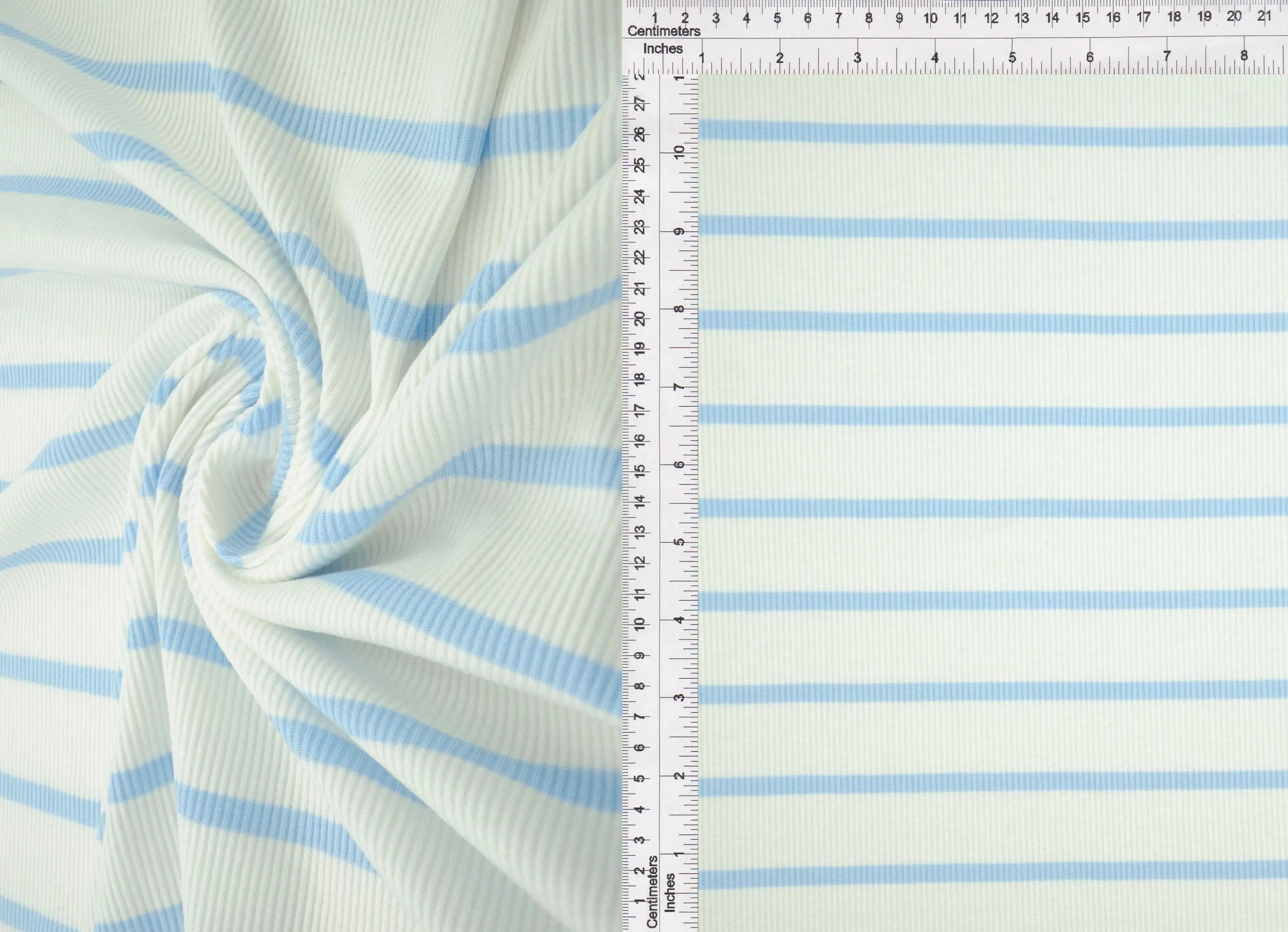 KNT4641 IVORY/BLUE LT. KNIT