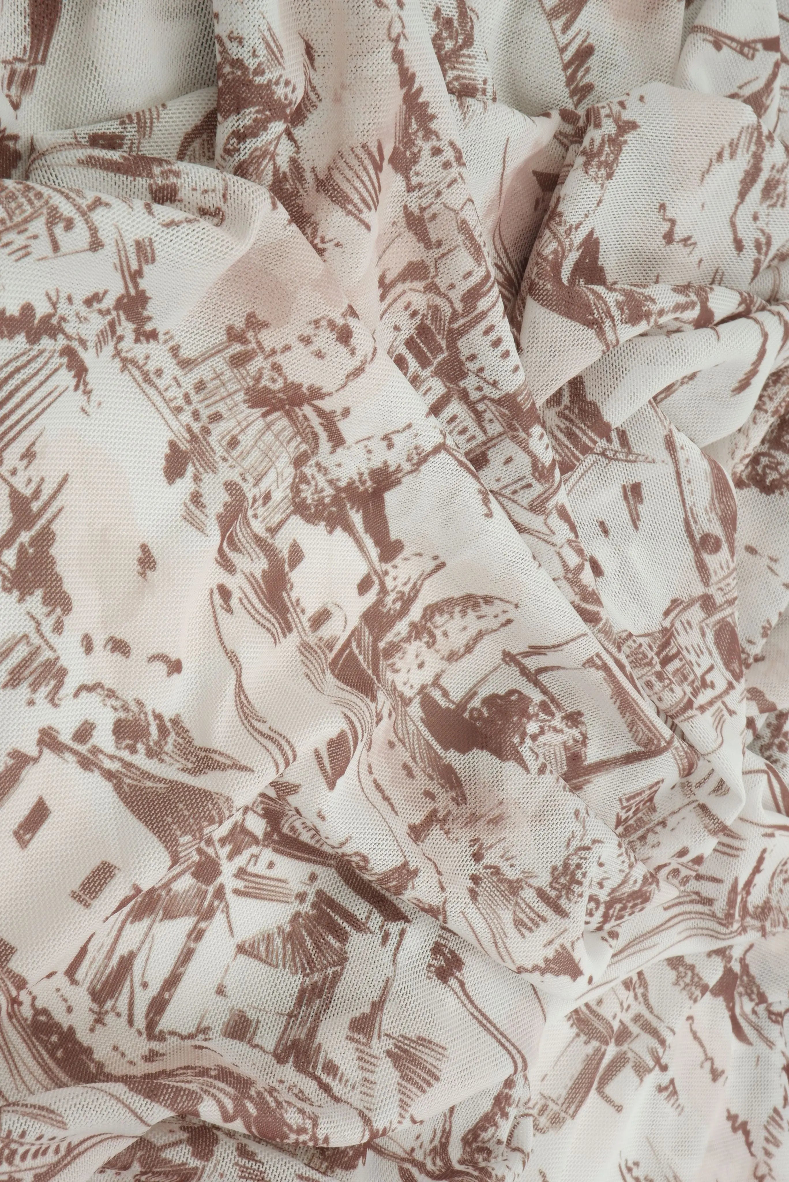 MESH-MS11490 COCO BLOUSE DIGITAL PRINT DRESS FLOCKING LOUNGEWEAR MESH POLYESTER SKIRTS SPANDEX STRETCH TOILE TOPS