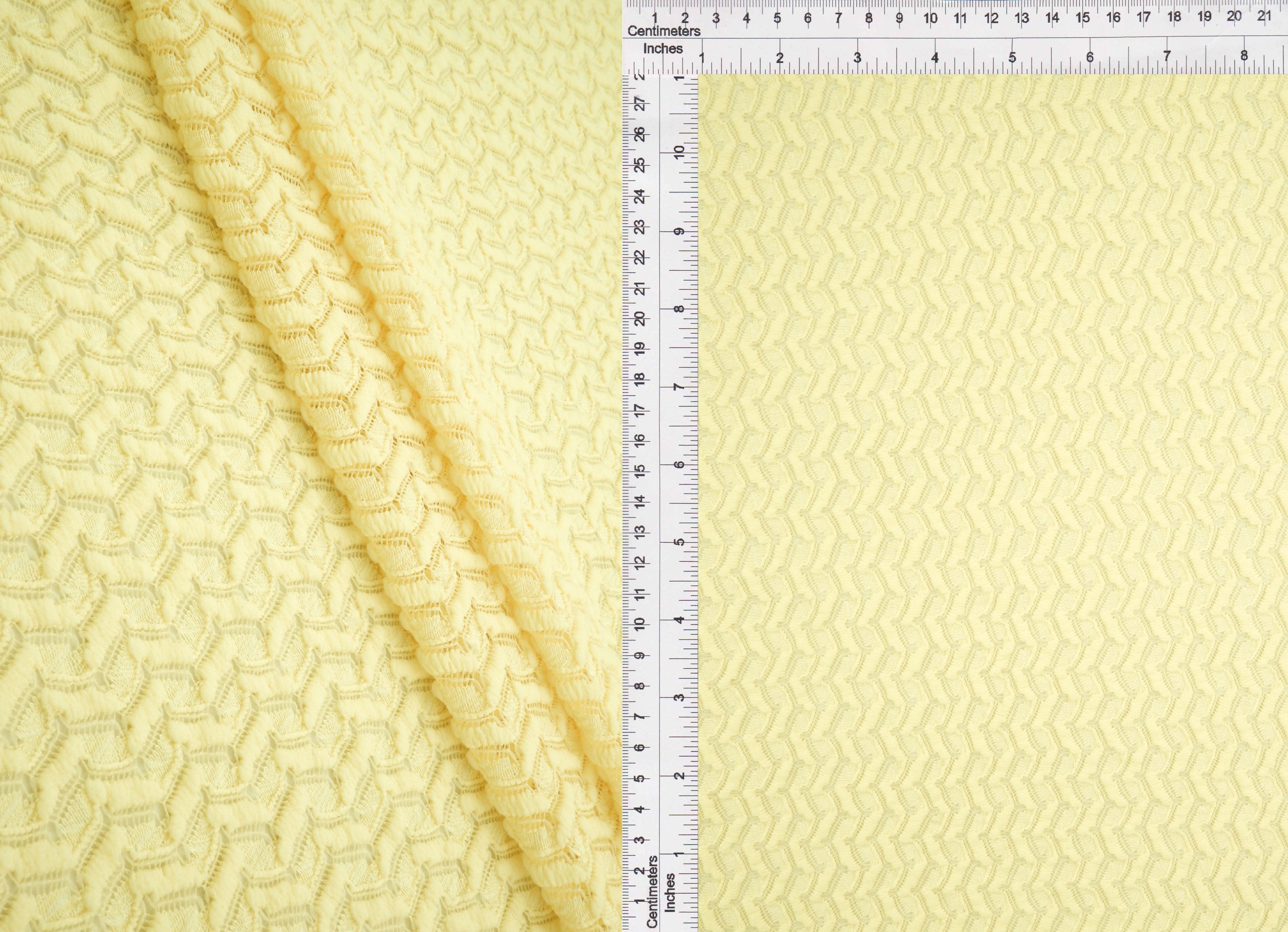 LACE4557 YELLOW LT. BLOUSE BODYSUIT BOTTOMS CAMI CROCHET DRESS LACE LOUNGEWEAR NO-PRINT POLYESTER SOLID SPANDEX T-SHIRT TOPS TUNICS