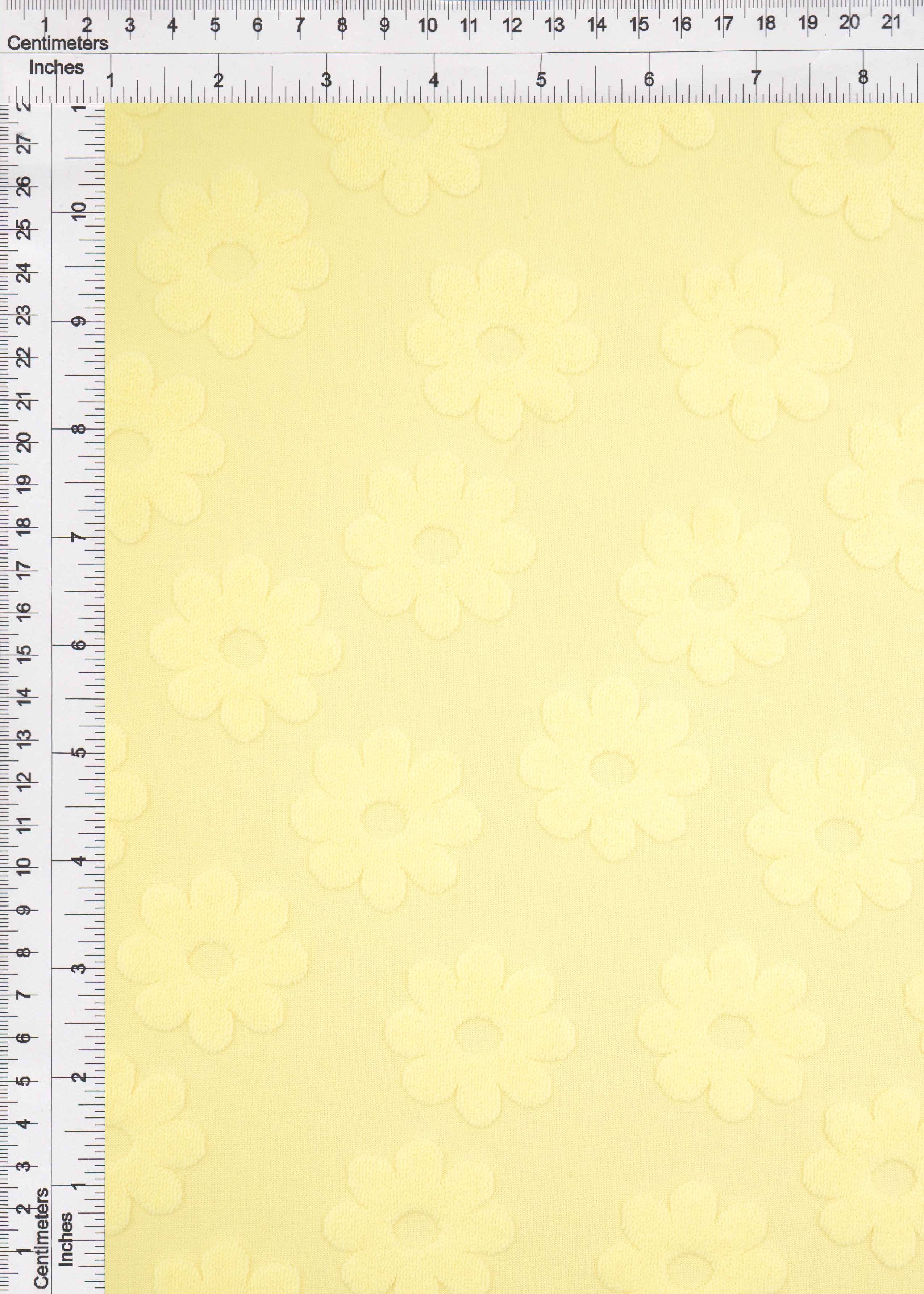 JACQ-4480 YELLOW LT. BOTTOMS DAISY FLOWER DRESS GEOMETRIC JACQUARD KNIT LIVERPOOL OUTERWEAR PANTS POLYESTER SKIRTS SOLID SPANDEX STRETCH SWEATER TOPS