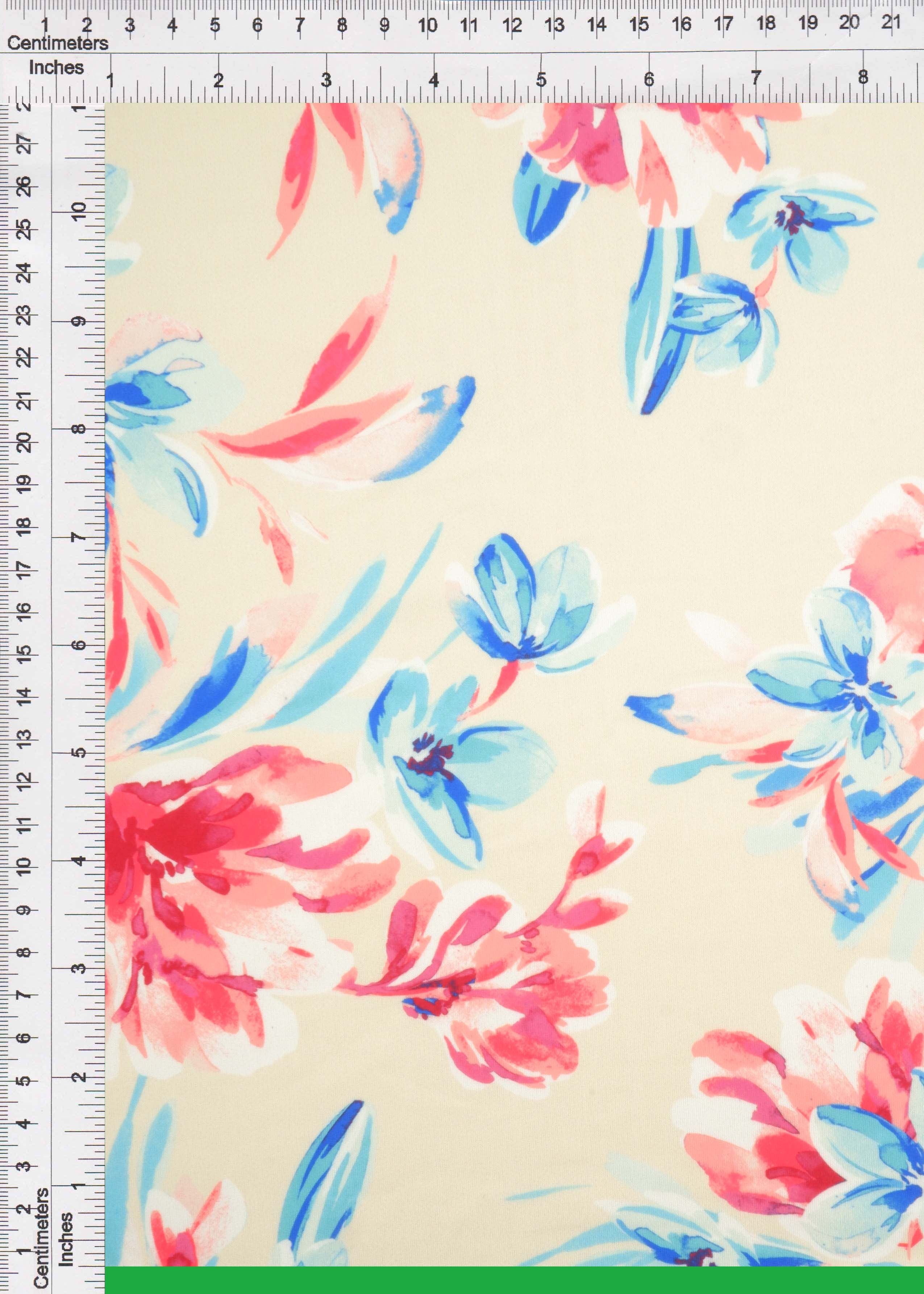 Floral Digital Print Stretch DTY Knit Fabric - KNT4498-MS11510 - Fabric Selection WS