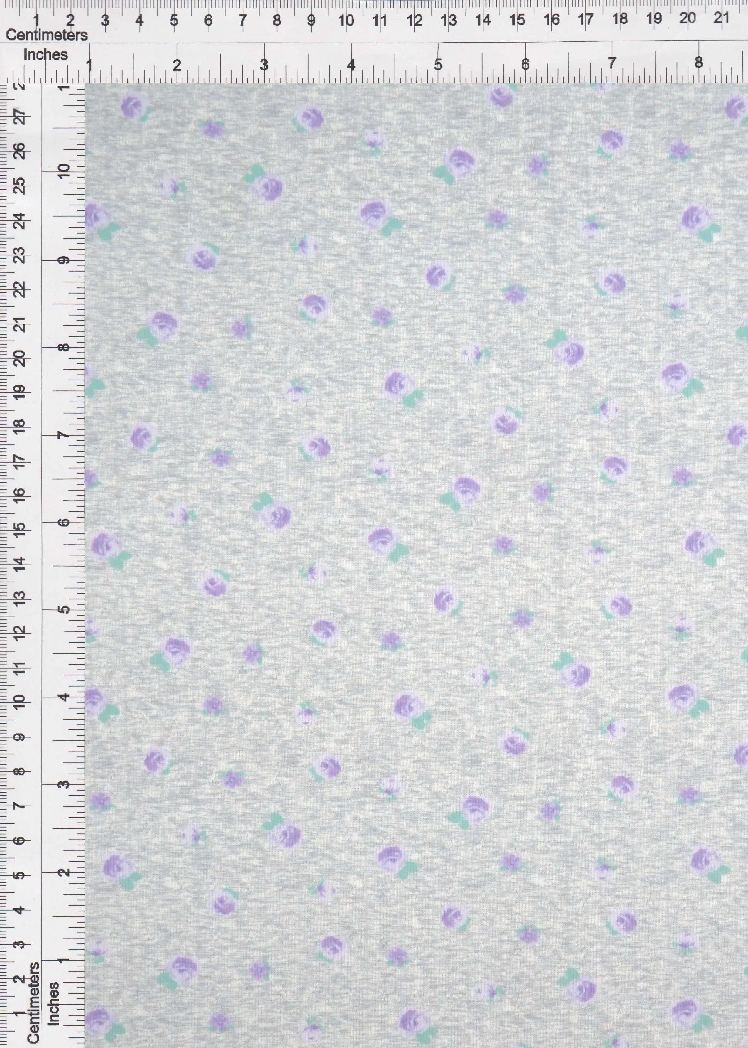 KNT4622-MS11364 HT.GREY/VIOLET ACTIVEWEAR BIKER SHORTS BLOUSE BOTTOMS DIGITAL PRINT DITSY DRESS FLORAL KNIT PANTS POLYESTER SKIRTS SPANDEX STRETCH TOPS