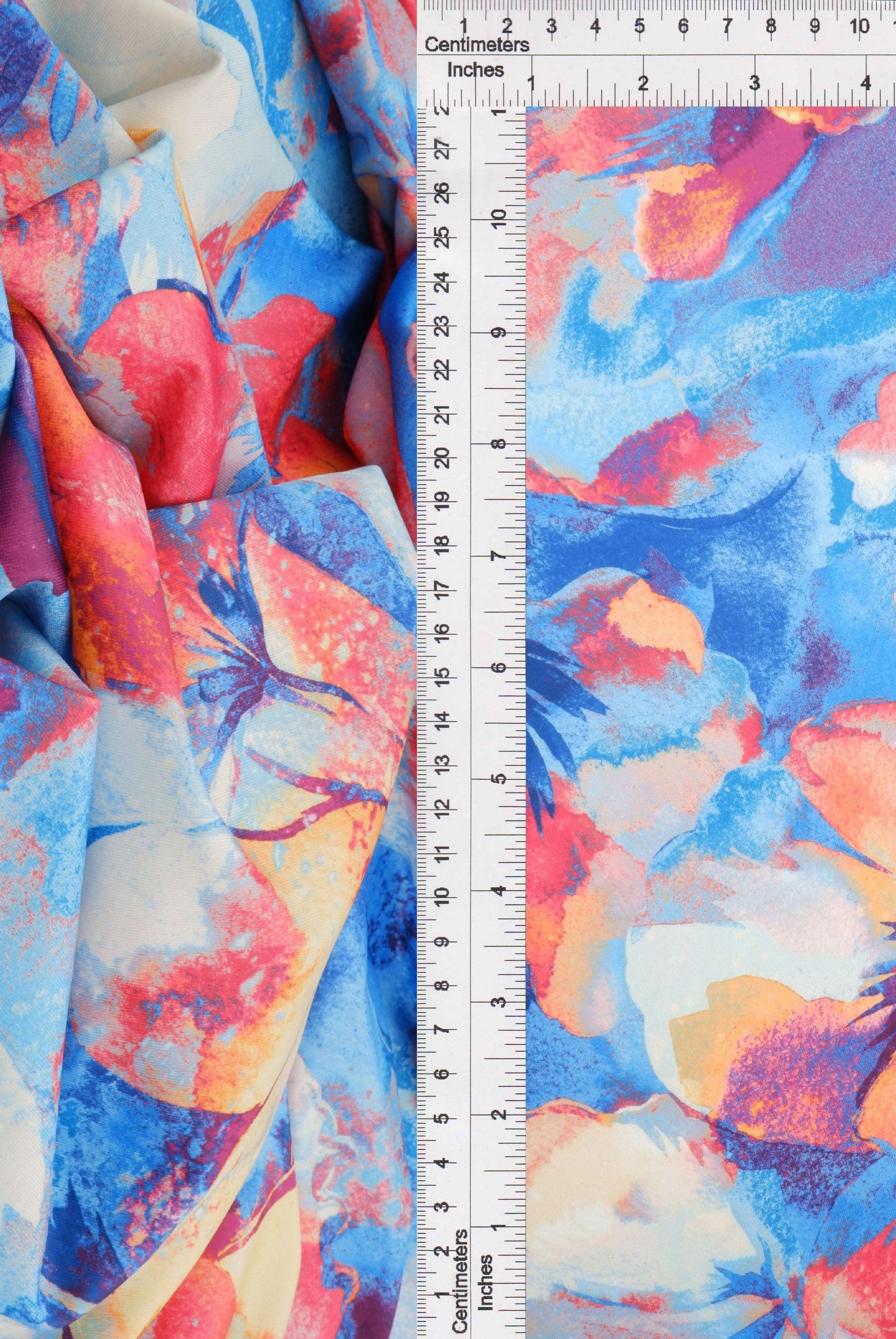 Large Floral Digital Print DTY Knit Fabric - KNT4498-M11516D - Fabric Selection WS