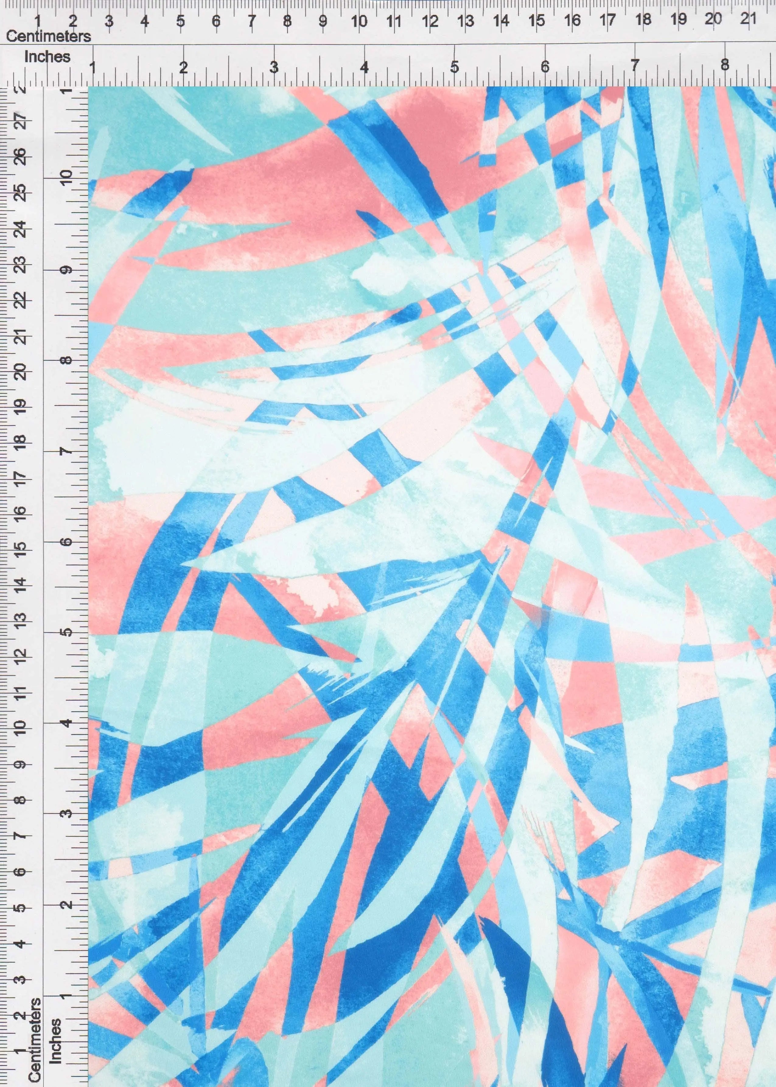 KNT4498-MS11518 GREEN ACTIVEWEAR BIKER SHORTS BLOUSE BODYSUIT DIGITAL PRINT DRESS DTY KNIT LEAF PANTS POLYESTER SKIRTS SPANDEX TOPS TROPICAL