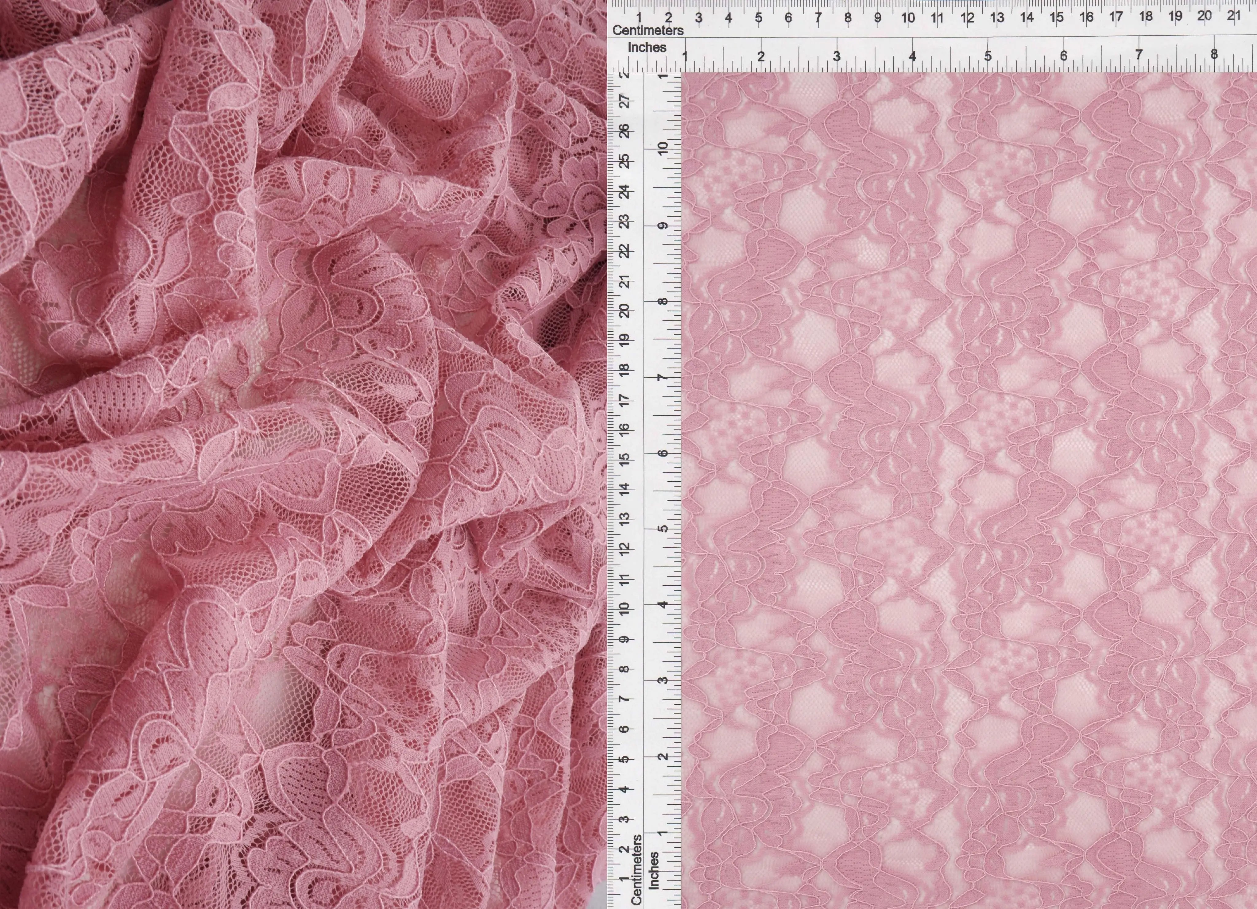LACE4478 PINK DUSTY BLOUSE BODYSUIT BOTTOMS CAMI DRESS FLORAL LACE LOUNGEWEAR POLYESTER SOLID SPANDEX T-SHIRT TOPS TUNICS