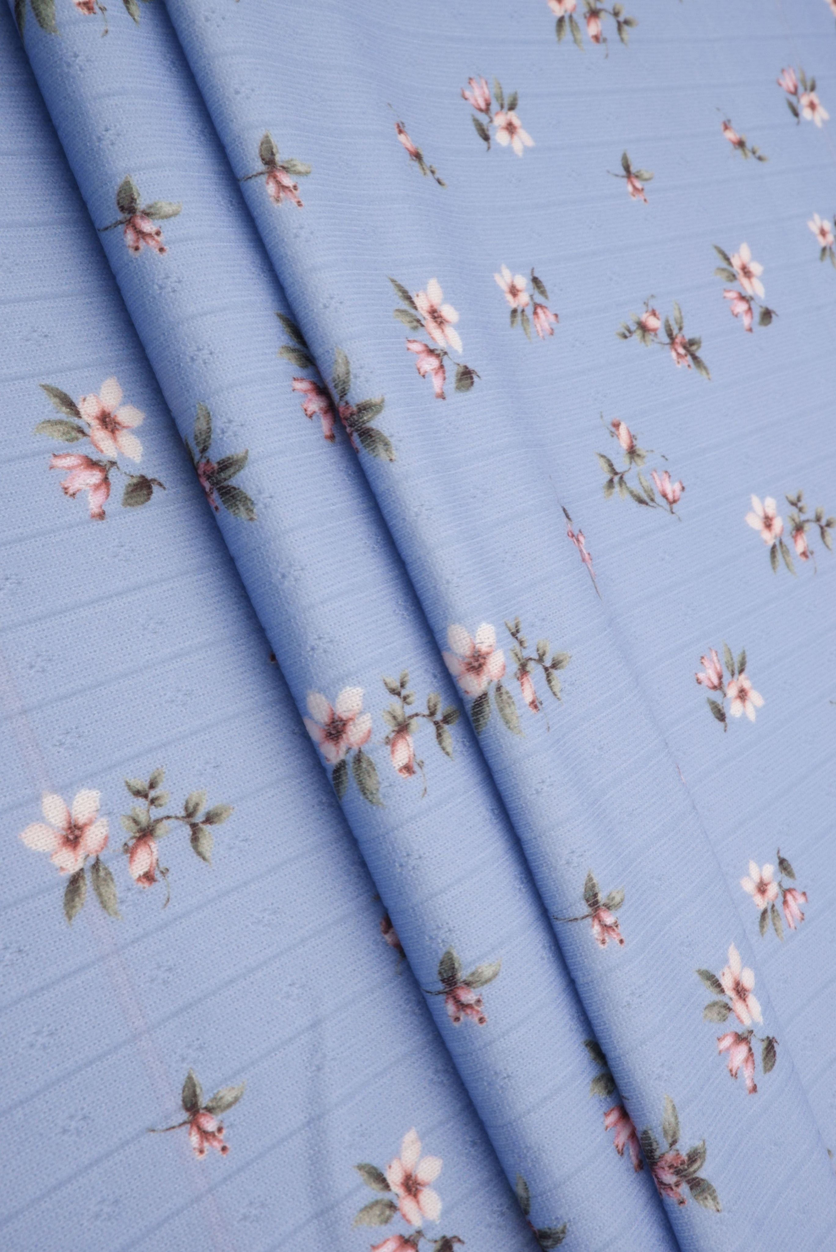 Pointelle Ditsy Print Knit Fabric - KNT4622-M11540D - Fabric Selection WS