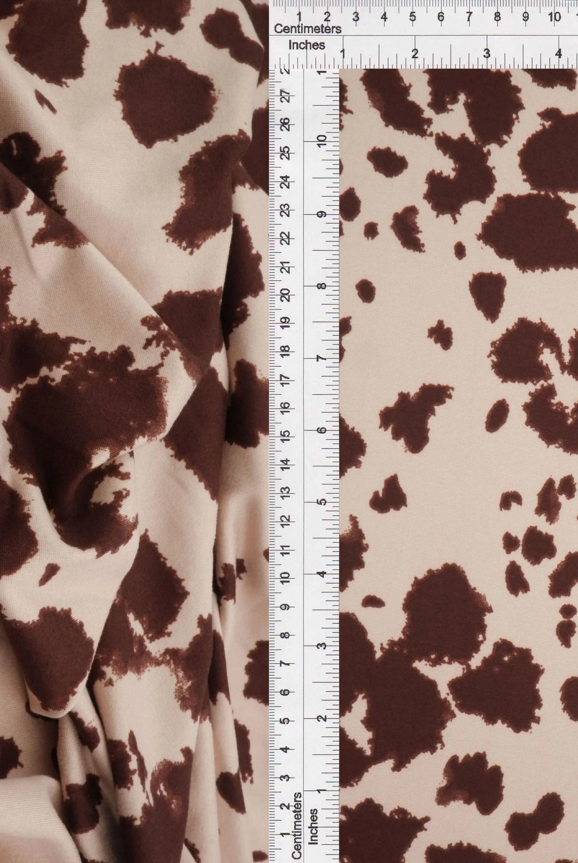 KNT4520-MS11098 TAUPE/BROWN ACTIVEWEAR ANIMAL BIKER SHORTS BLOUSE BODYSUIT BOTTOMS CAMI COW DRESS KNIT PANTS POLYESTER PRINT SKIRTS SPANDEX STRETCH TOPS