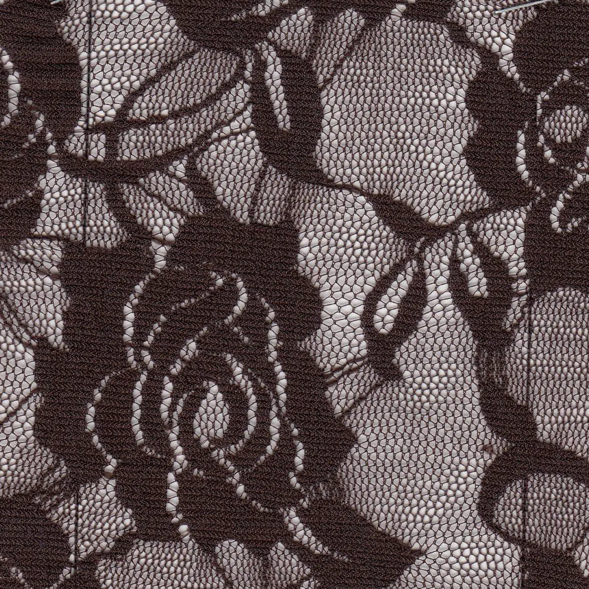 LACE1379 SOLID BROWN DK LACE