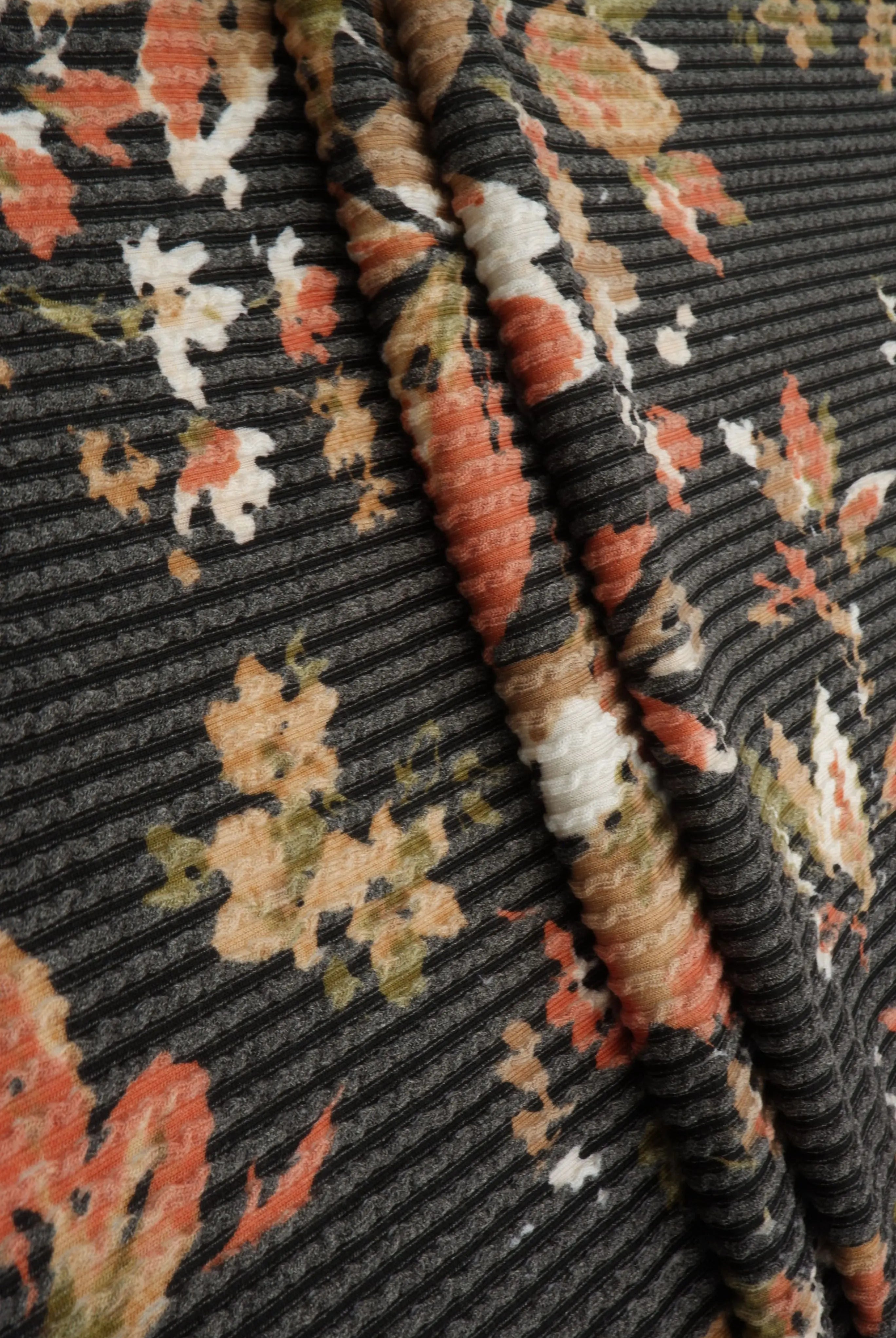 KNT4463-MS11312 BLACK ACTIVEWEAR BOTTOMS DOUBLE KNIT DRESS FLORAL JACQUARD PANTS POLYESTER RAYON RIB SKIRTS SOLID SPANDEX STRETCH TOPS URBAN