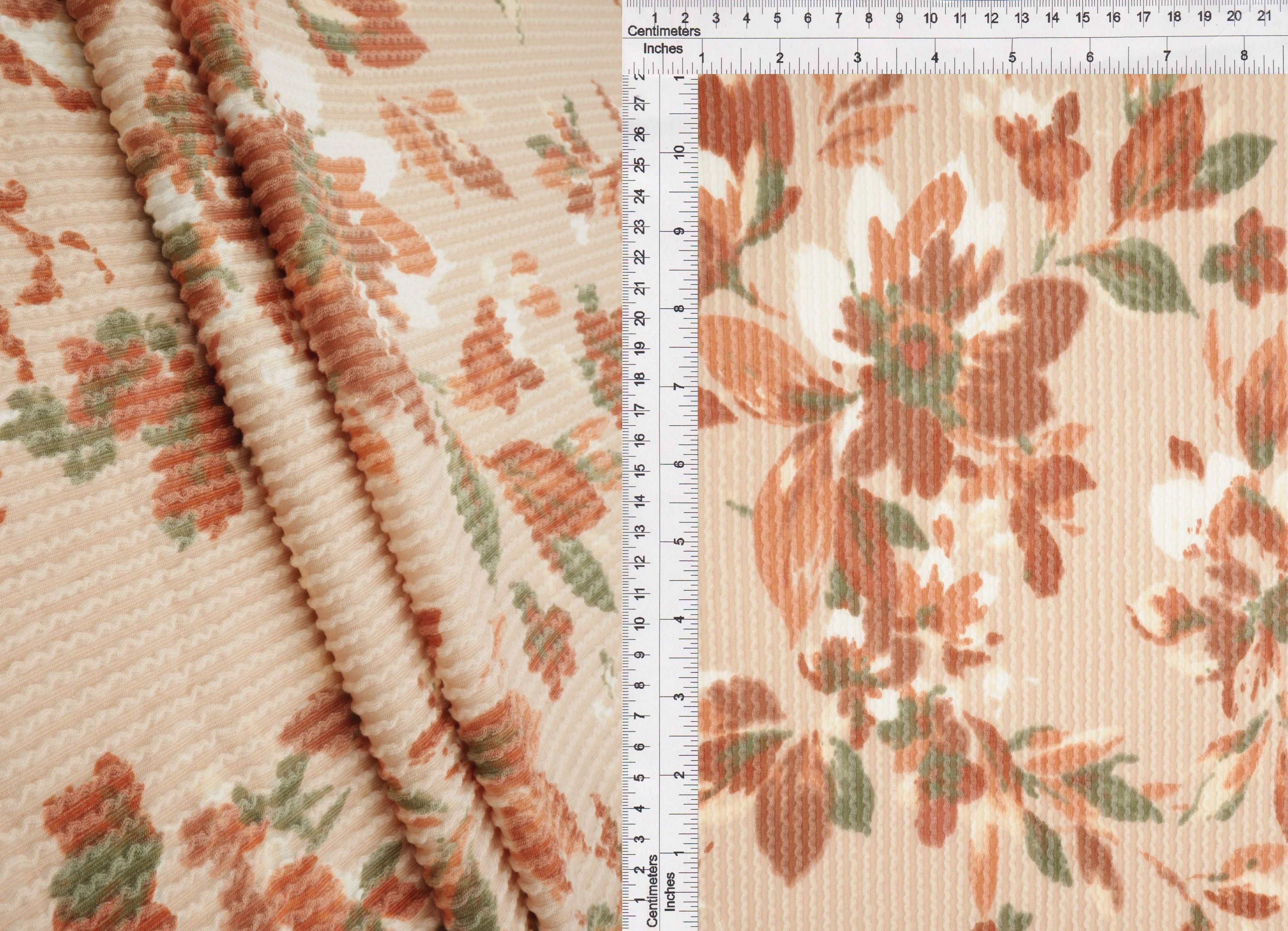 KNT4463-MS11312 TAUPE ACTIVEWEAR BOTTOMS DOUBLE KNIT DRESS FLORAL JACQUARD PANTS POLYESTER RAYON RIB SKIRTS SOLID SPANDEX STRETCH TOPS URBAN