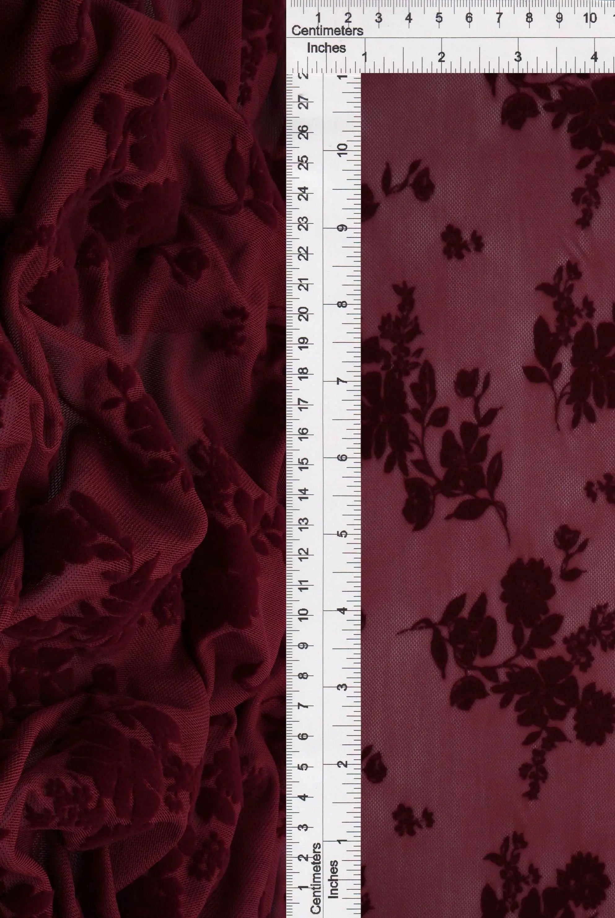 FLOCK-MS11575 BURGUNDY MESH