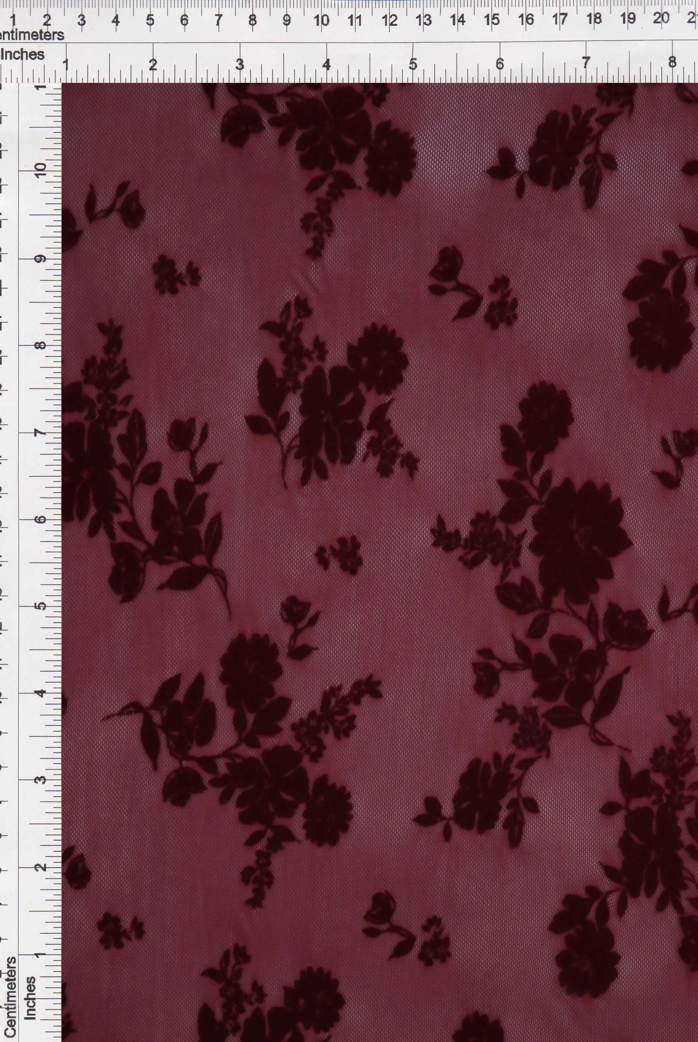 FLOCK-MS11575 BURGUNDY MESH