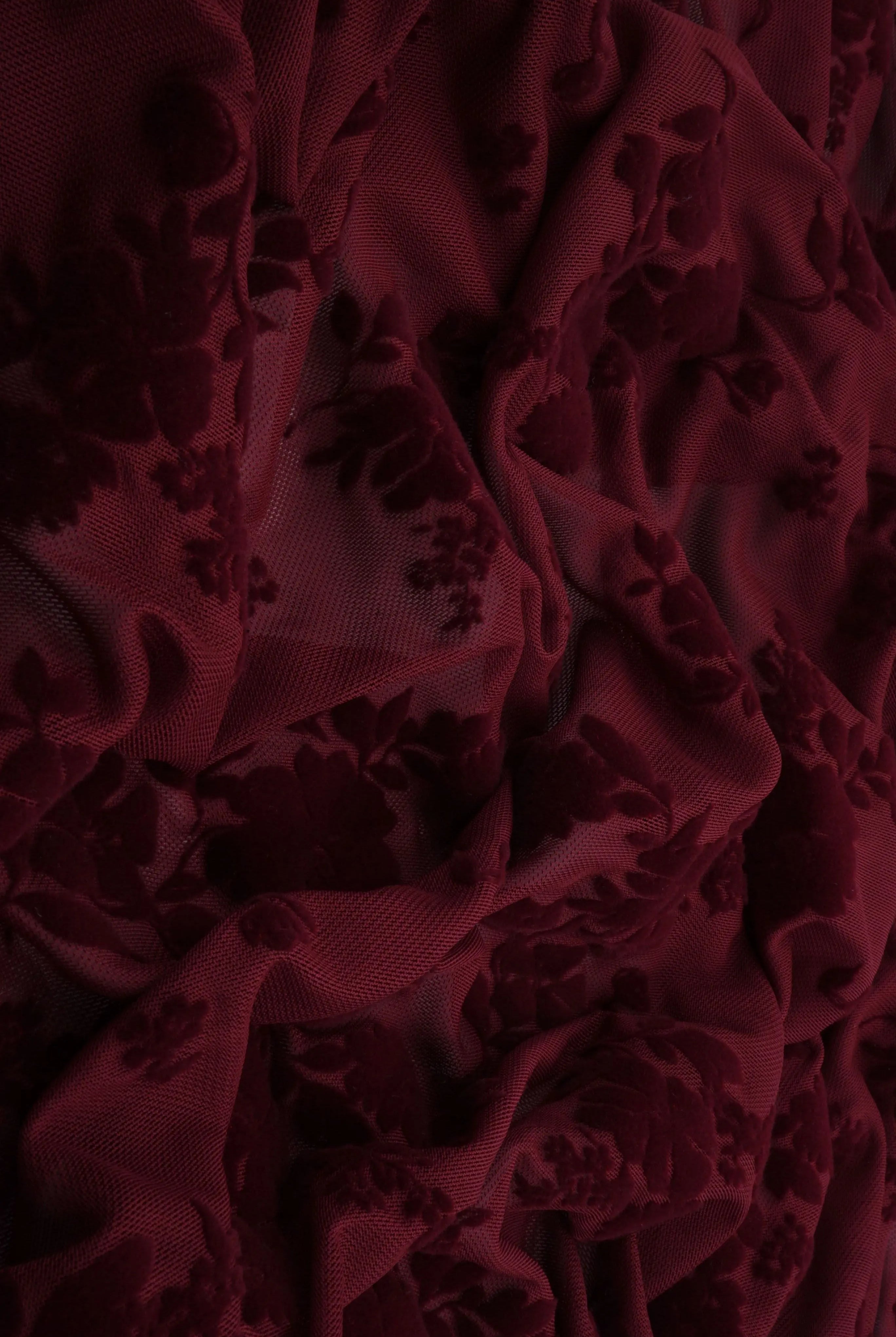 FLOCK-MS11575 BURGUNDY MESH